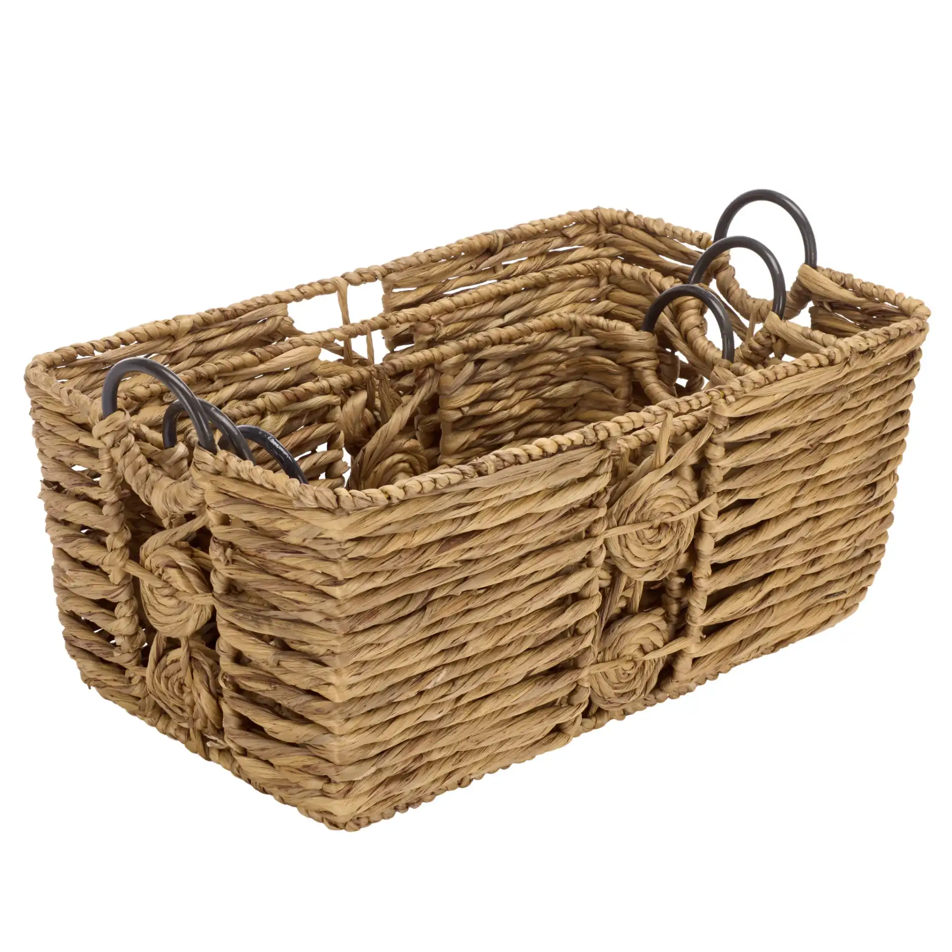 Dirk Set Of Three-Baskets in Natural, detail view