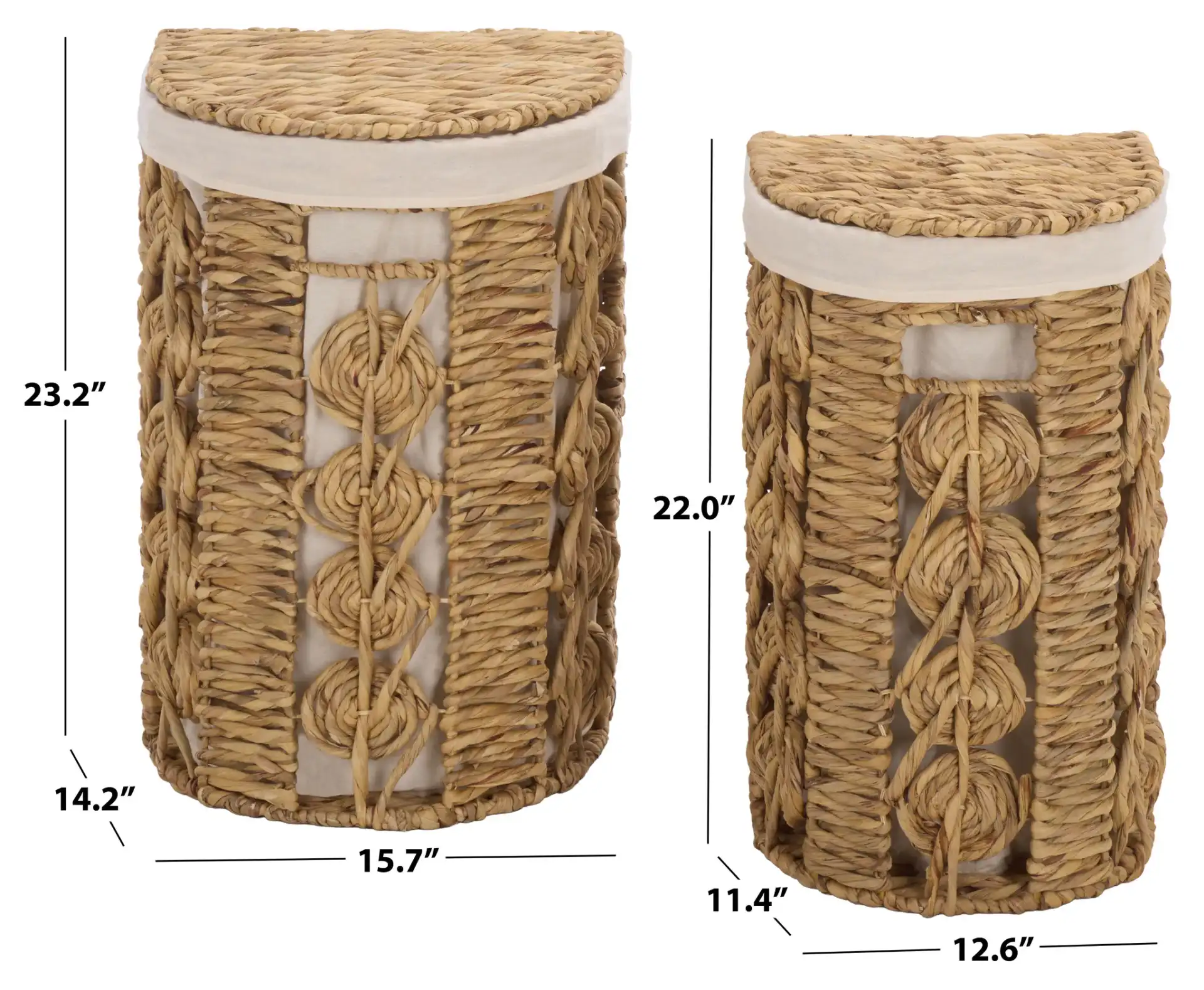 Novik Set Of Two-Baskets in Natural, detail view