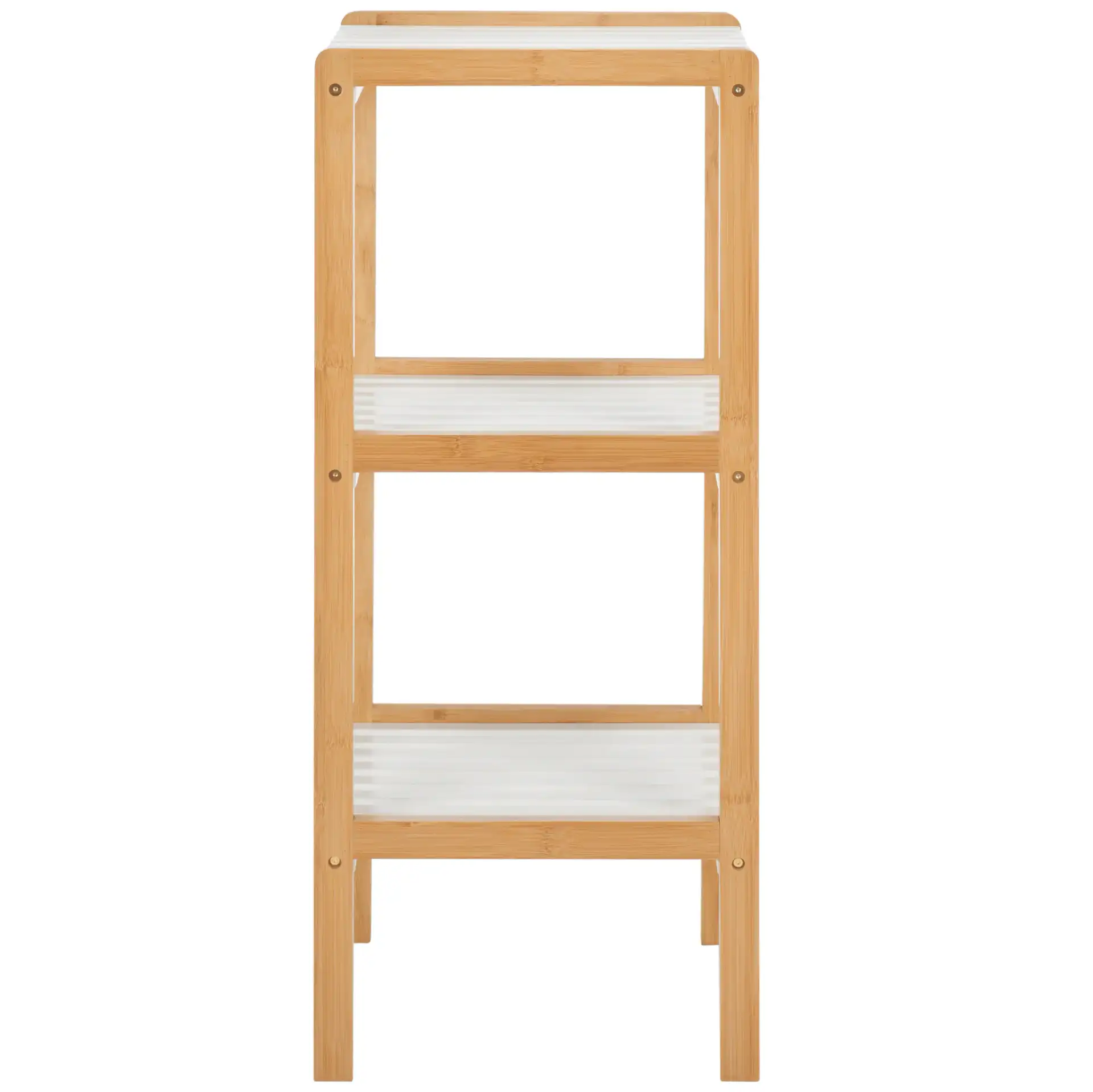 Paxter Three-Tier Shelf in White / Natural, detail view