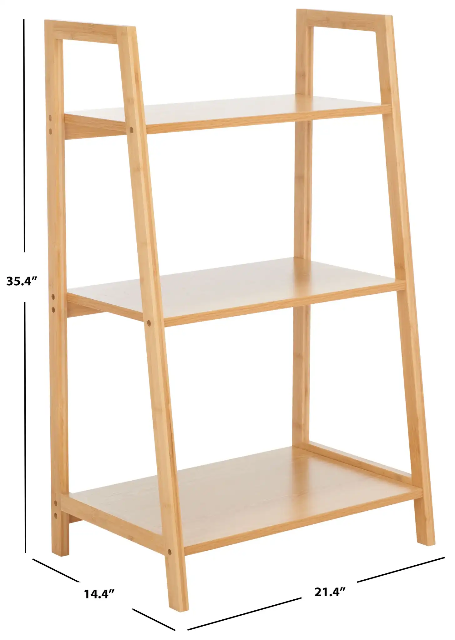 Alucard Three-Tier Shelf in Natural, detail view
