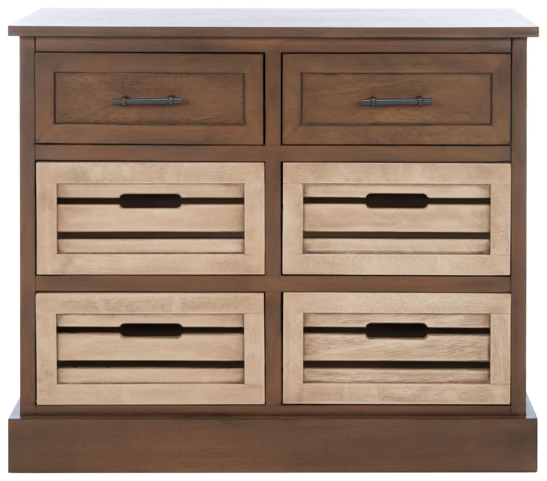 Briar Six-Drawer Storage Unit in Brown / Sand
