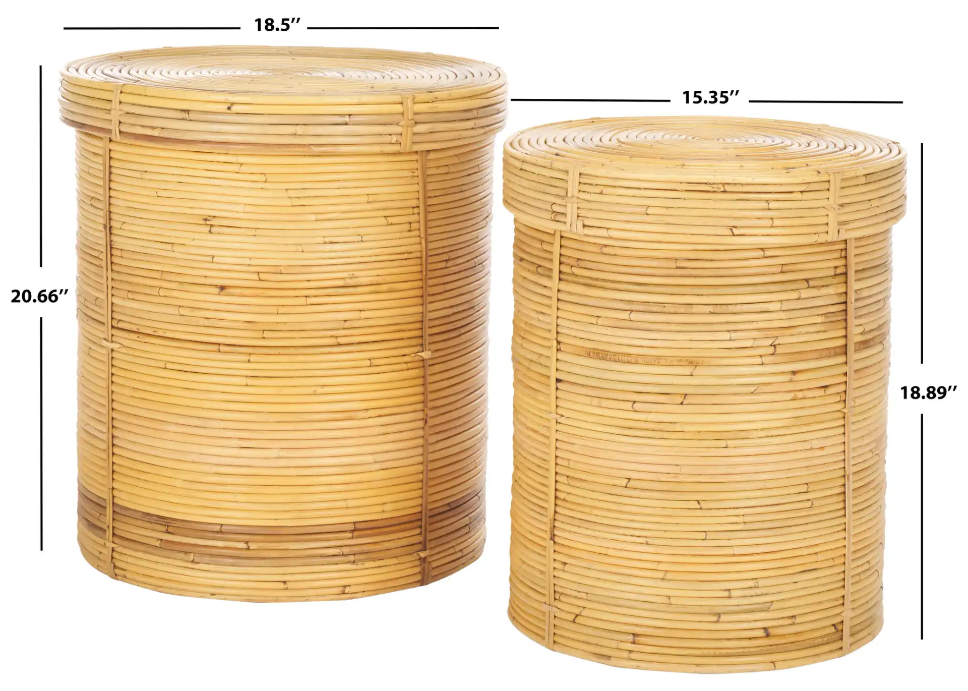 Vali Baskets (Set Of 2) in Natural, detail view