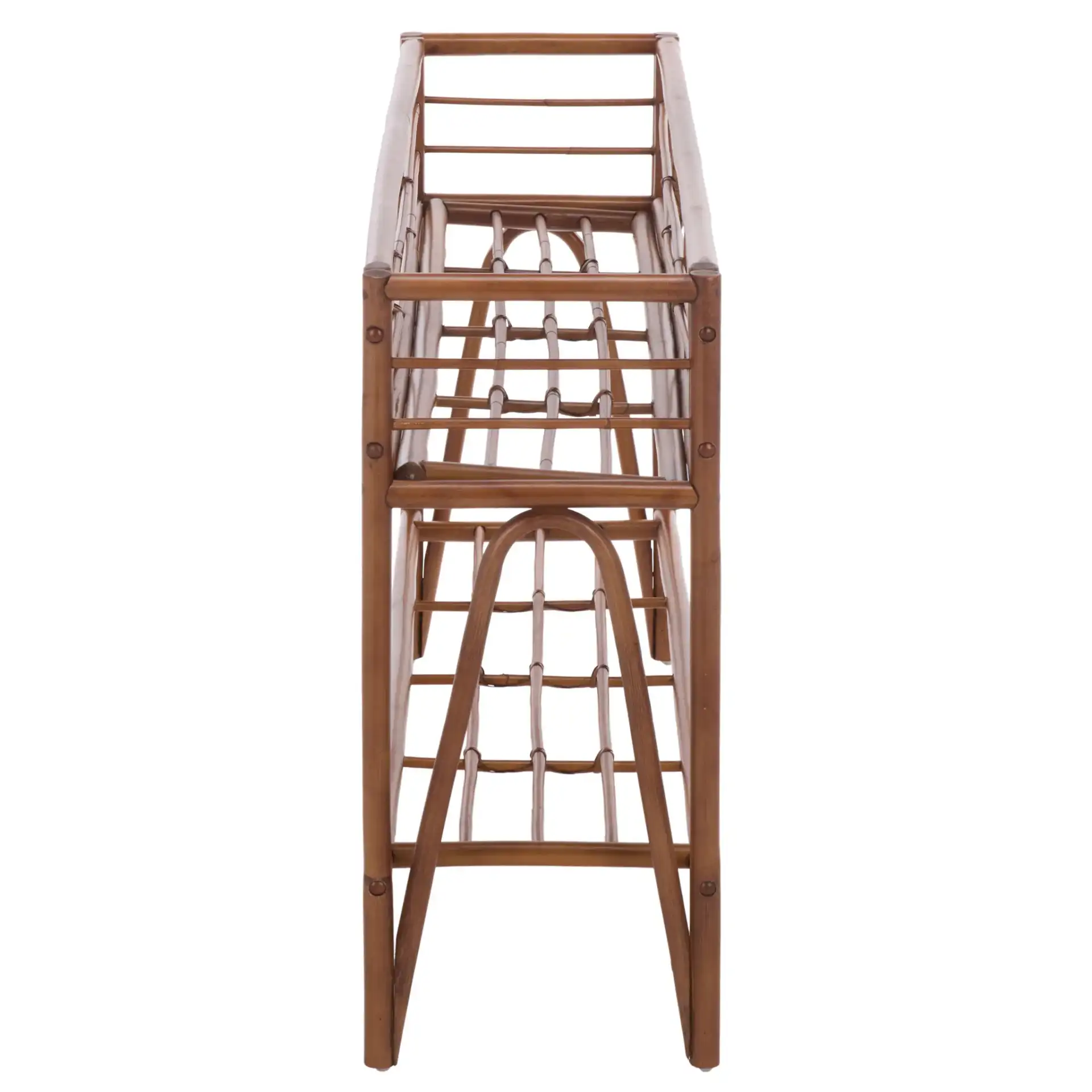 Julep Large Plant Stand Console in Natural Brown, detail view