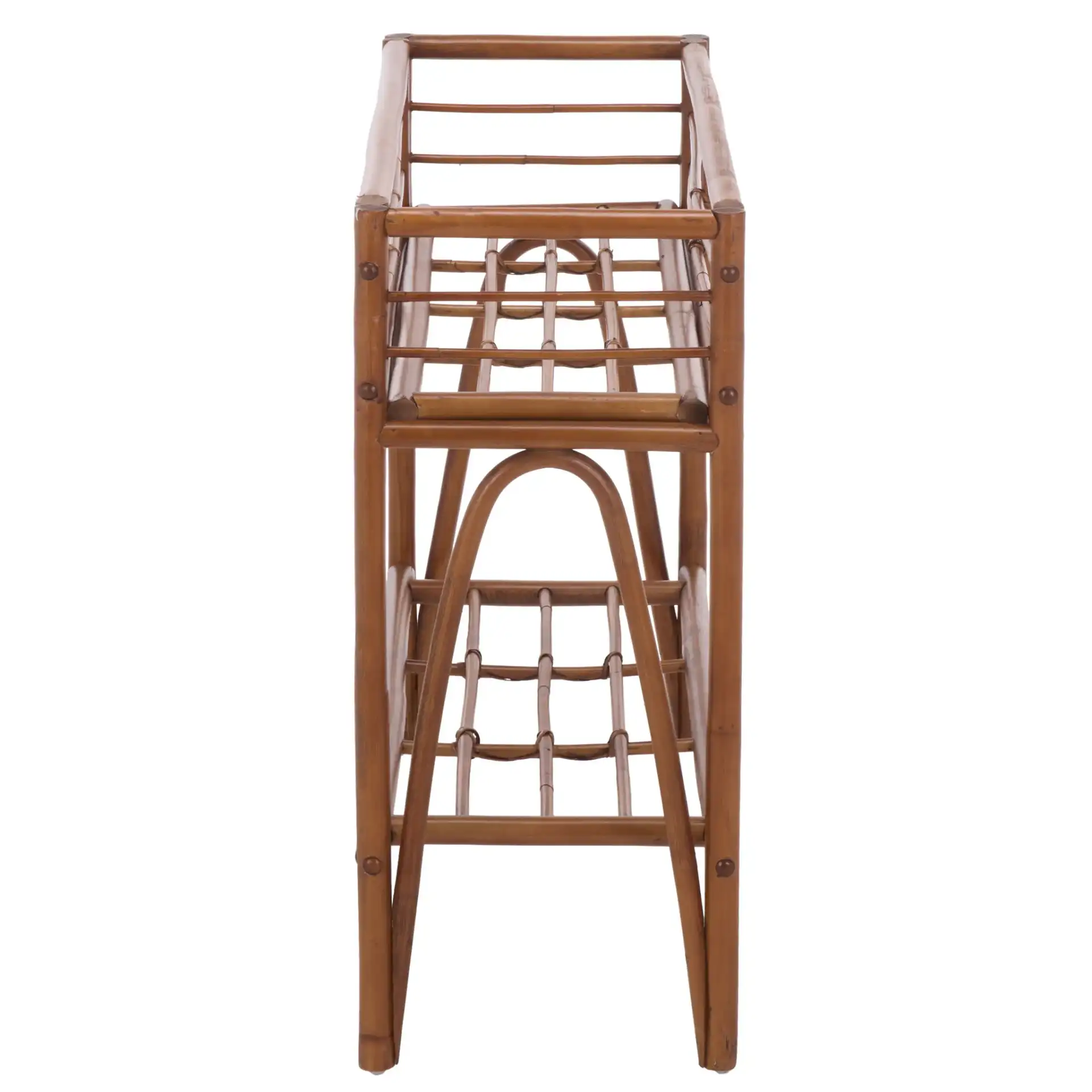 Julep Small Plant Stand Console in Natural Brown, detail view