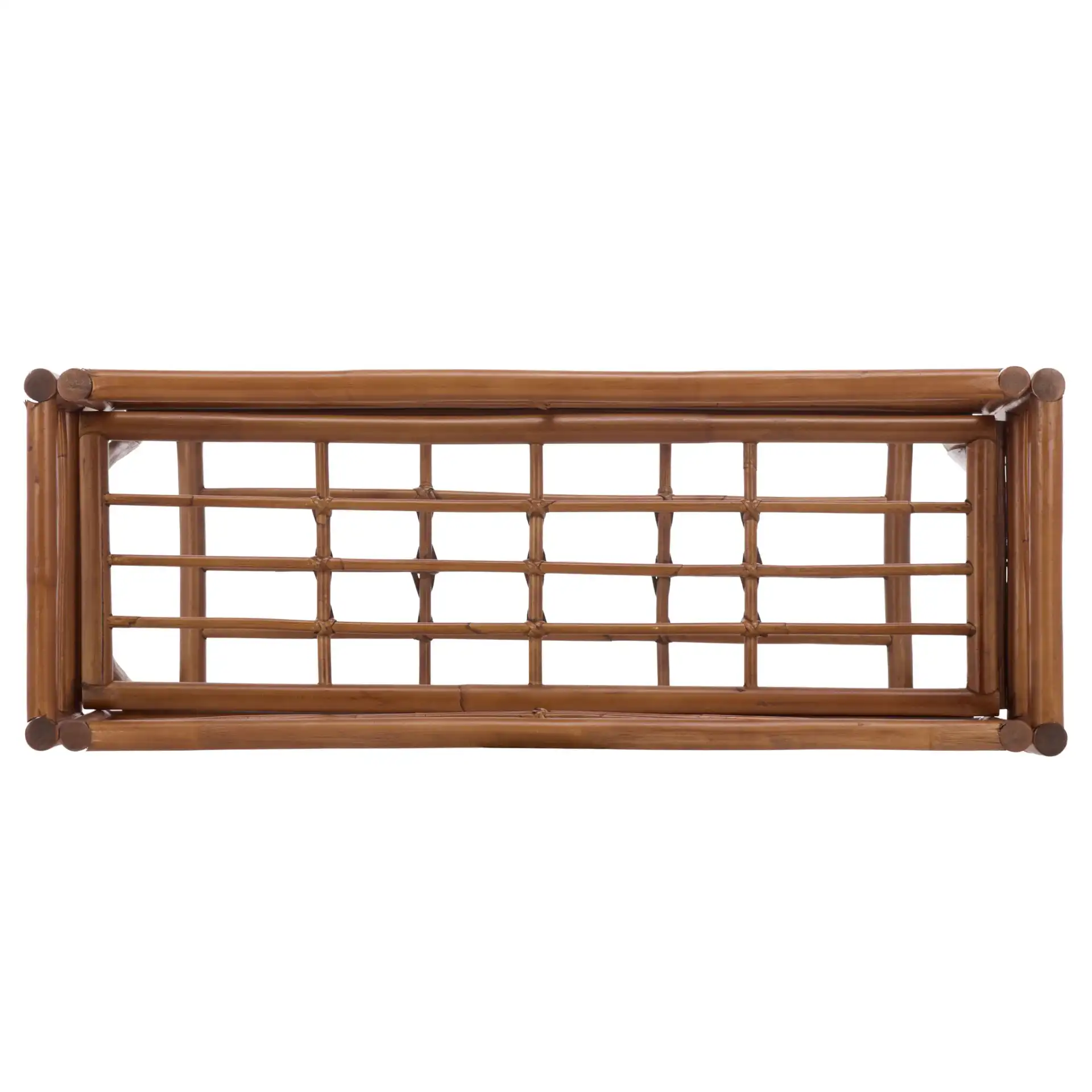 Julep Small Plant Stand Console in Natural Brown, detail view
