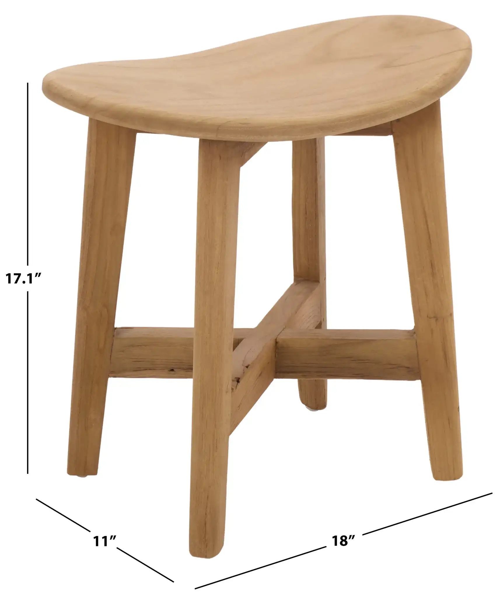 Rancho Stool in Natural, detail view