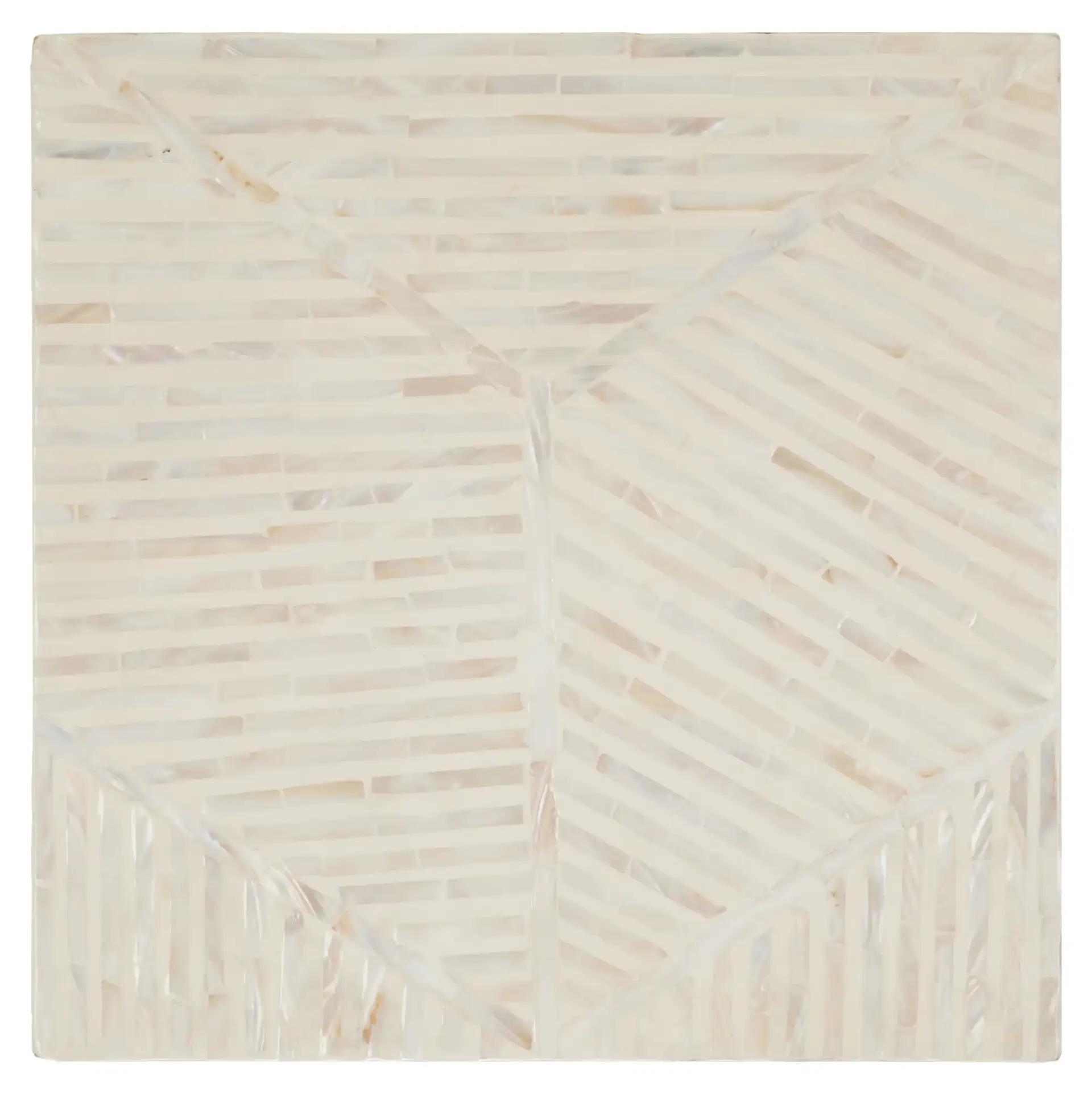 Kiely Square Stool in Champagne, detail view