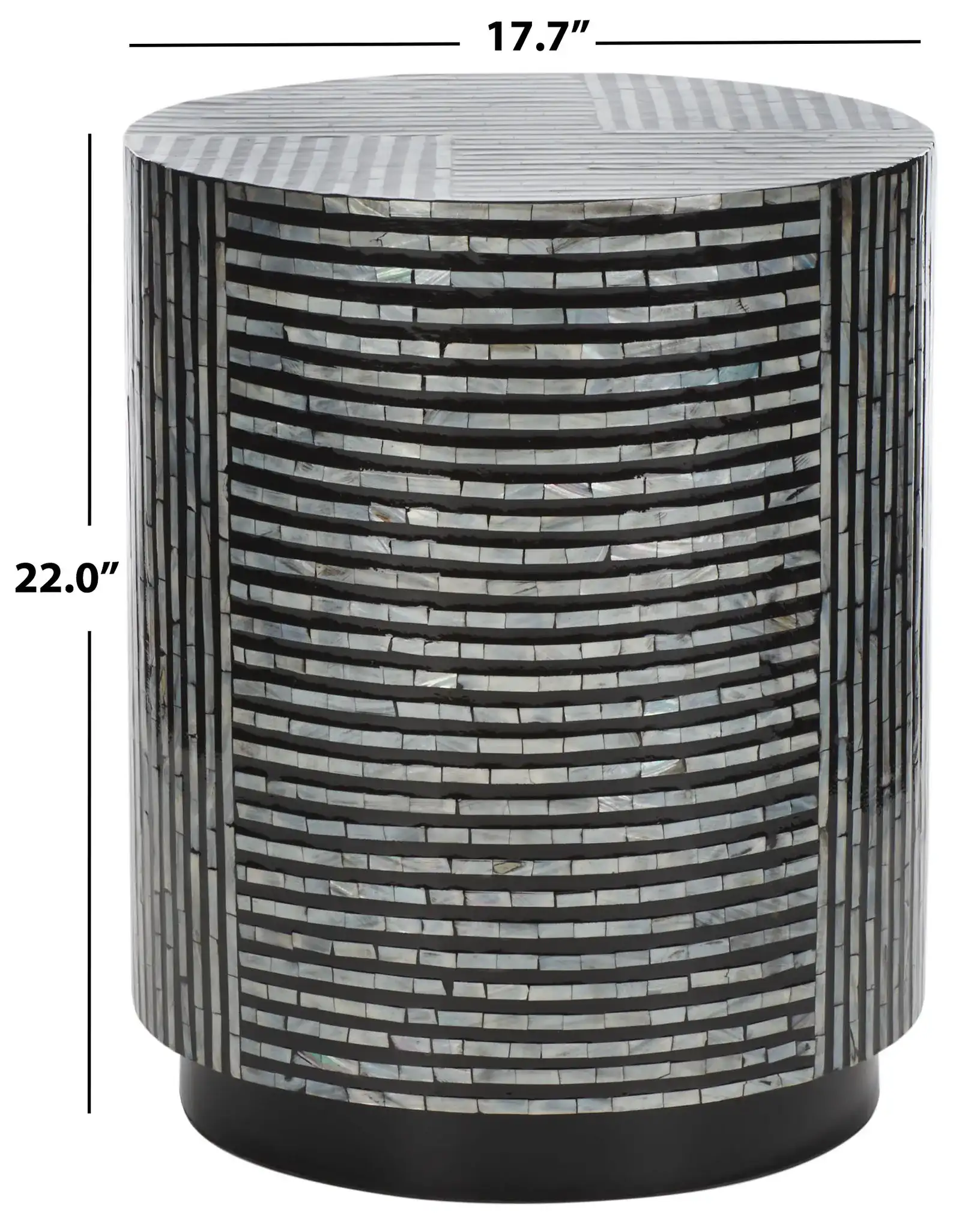 Harlon Round Stool in Multicolor / Black, detail view