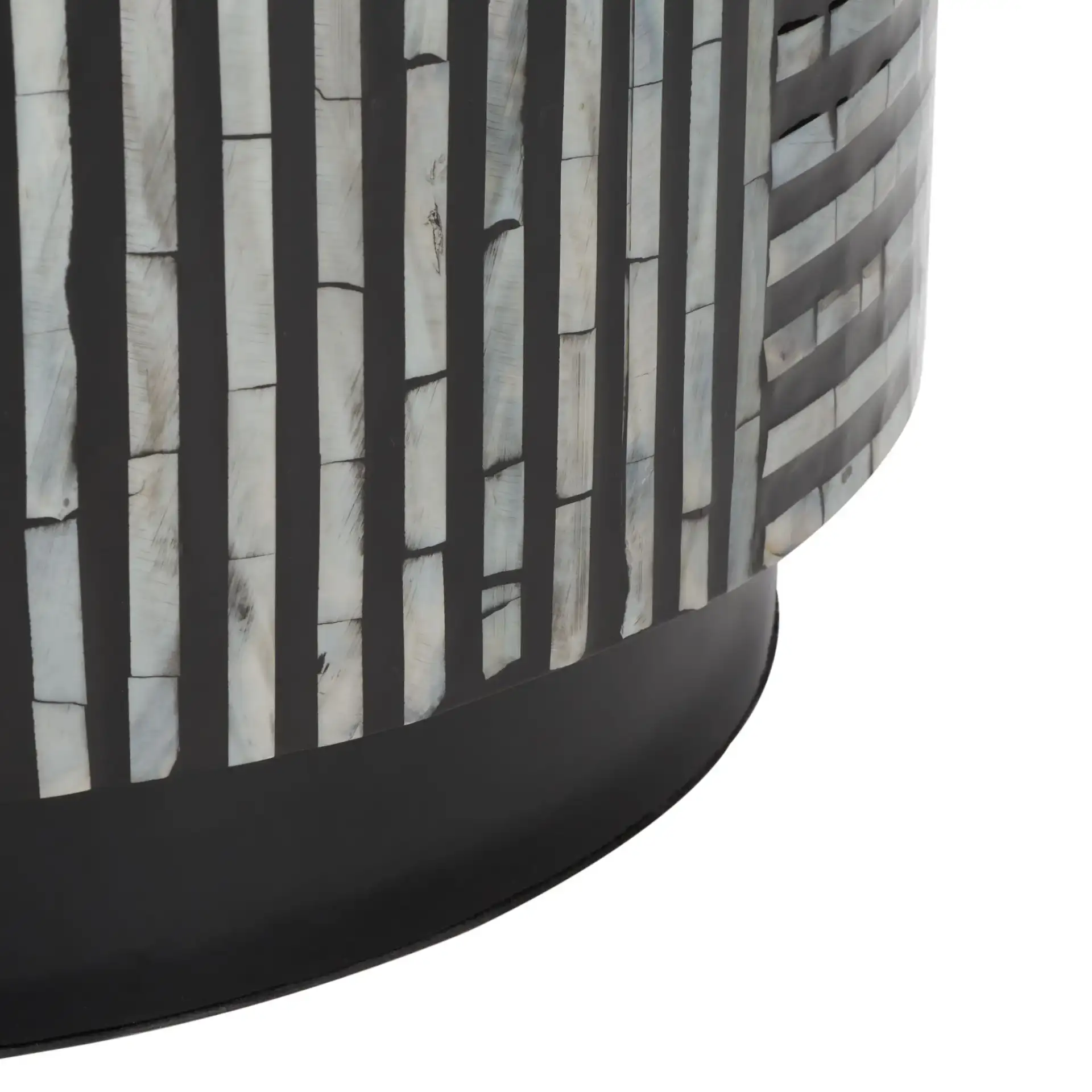 Harlon Round Stool in Multicolor / Black, detail view