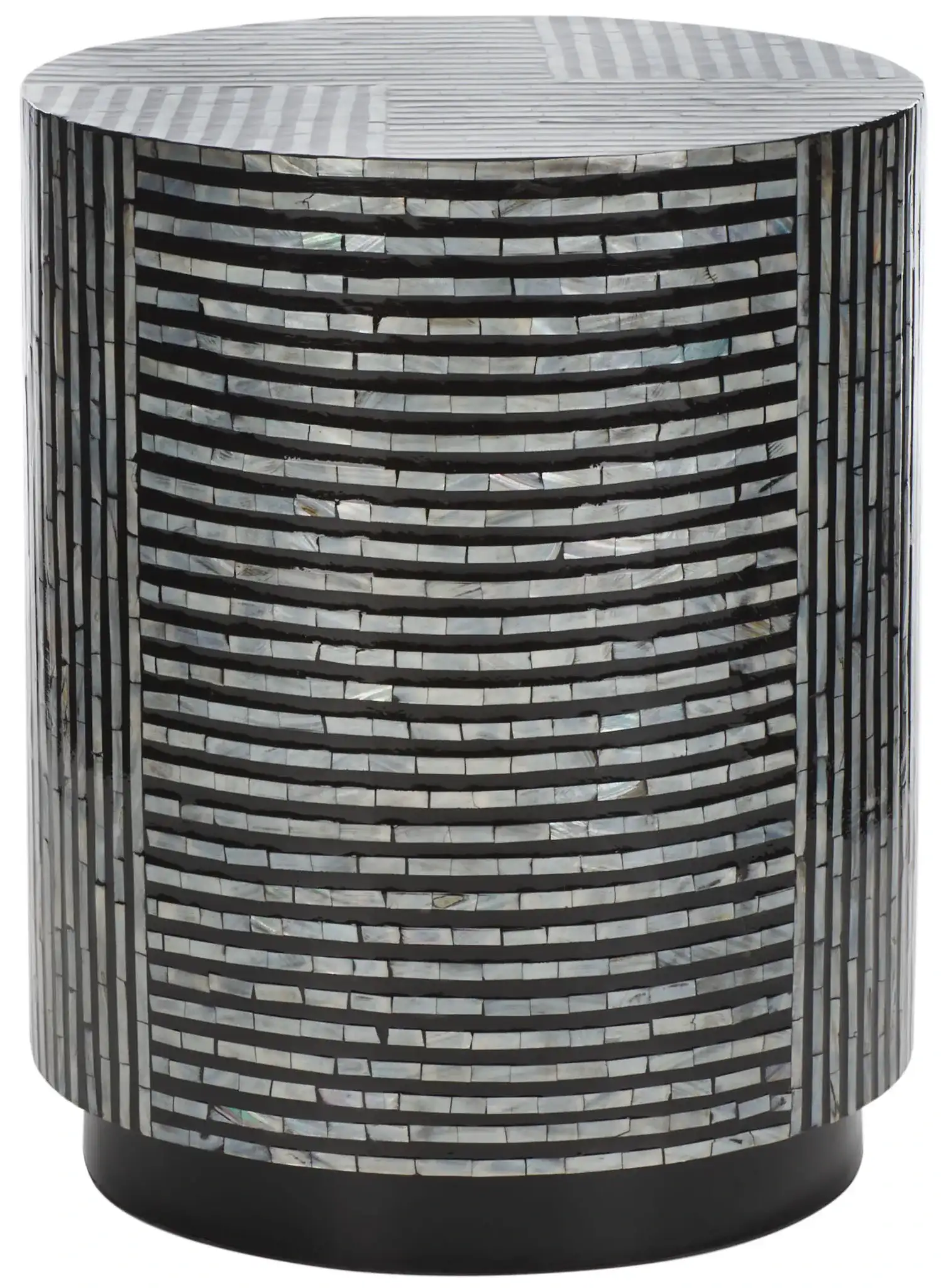 Harlon Round Stool in Multicolor / Black, detail view