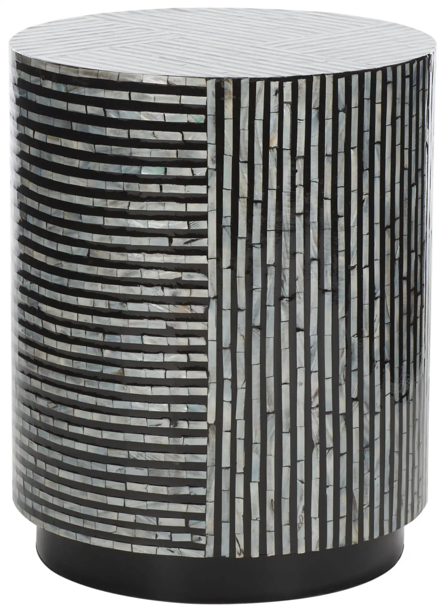 Harlon Round Stool in Multicolor / Black, detail view
