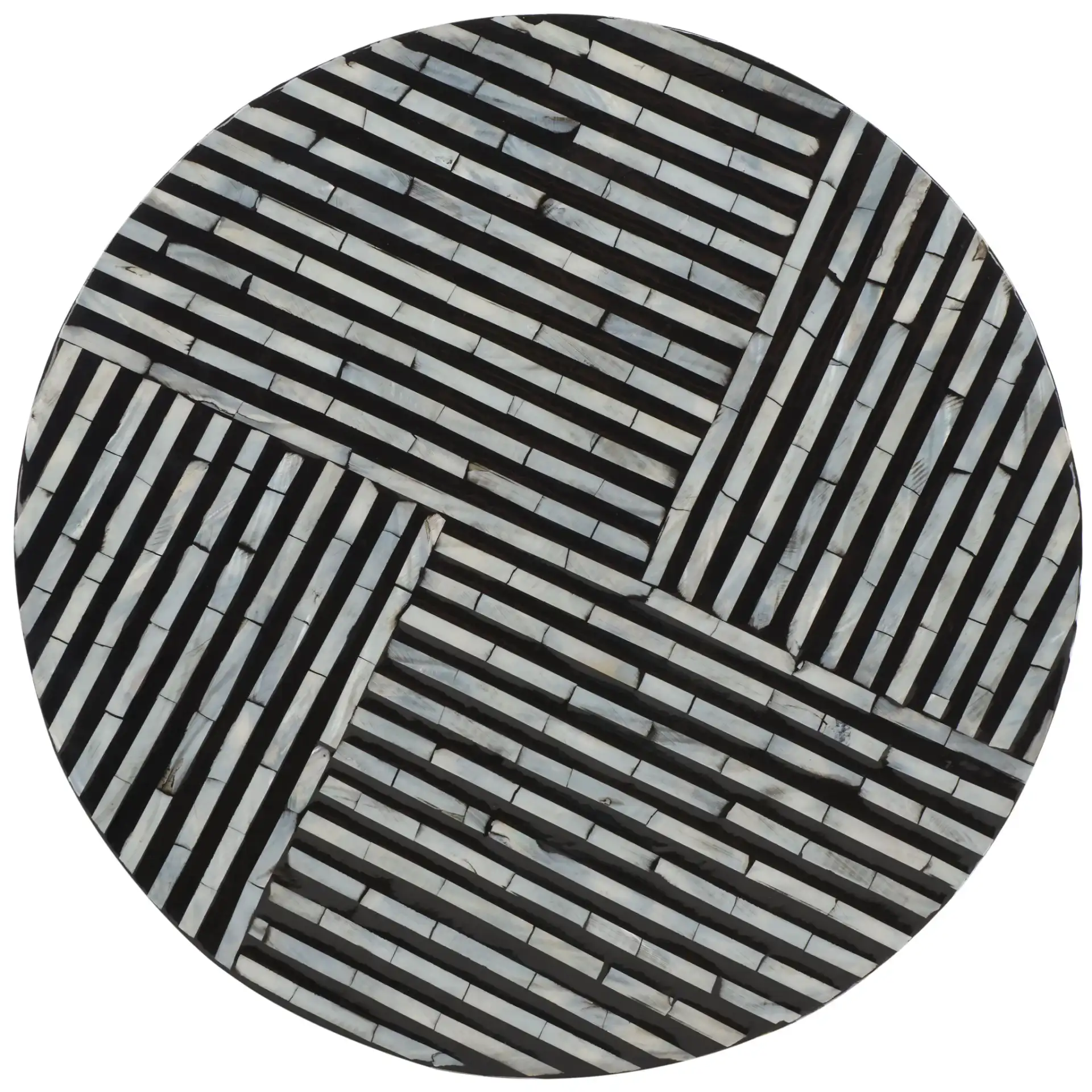 Harlon Round Stool in Multicolor / Black, detail view