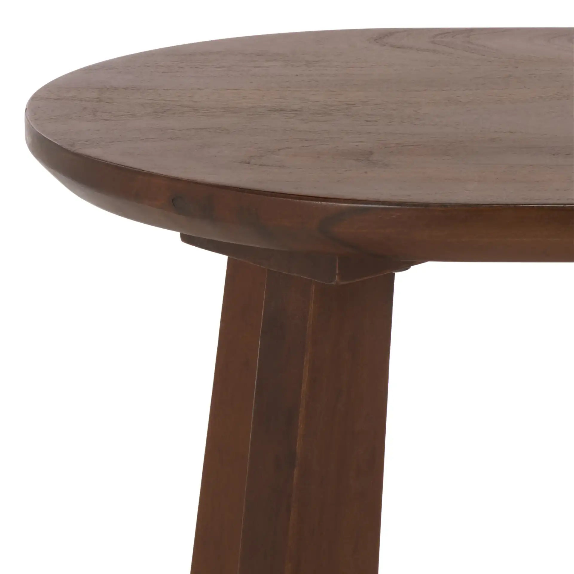 Zoro Round Stool in Brown in a styled room