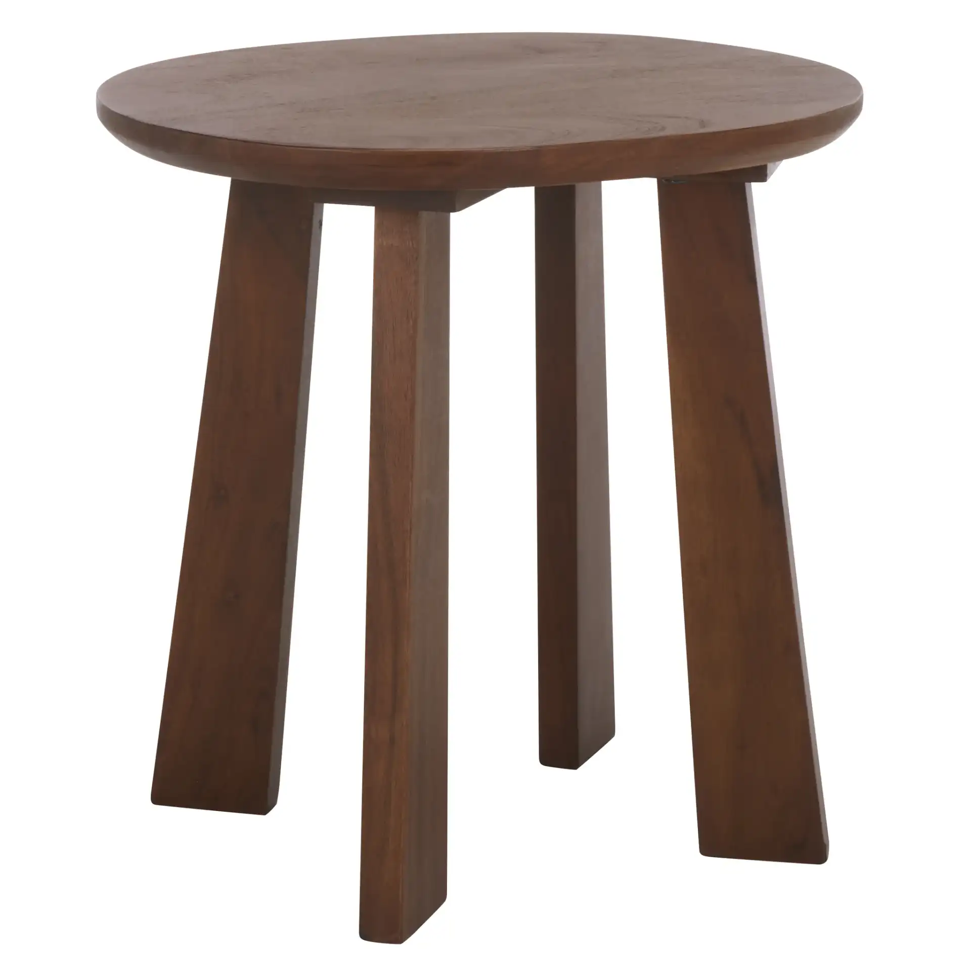 Zoro Round Stool in Brown, detail view