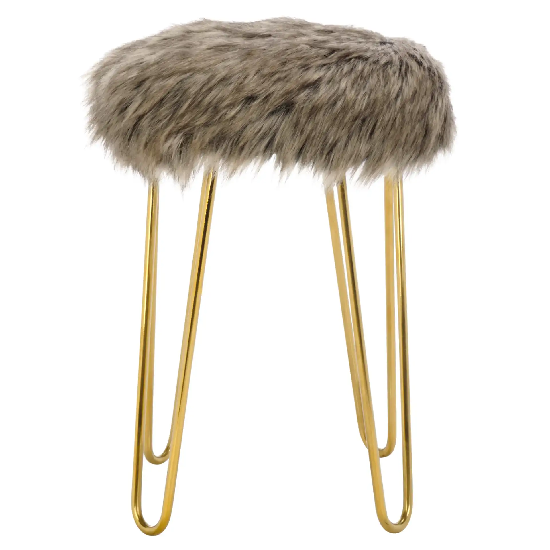 Caspian Foot Stool in Gray, detail view