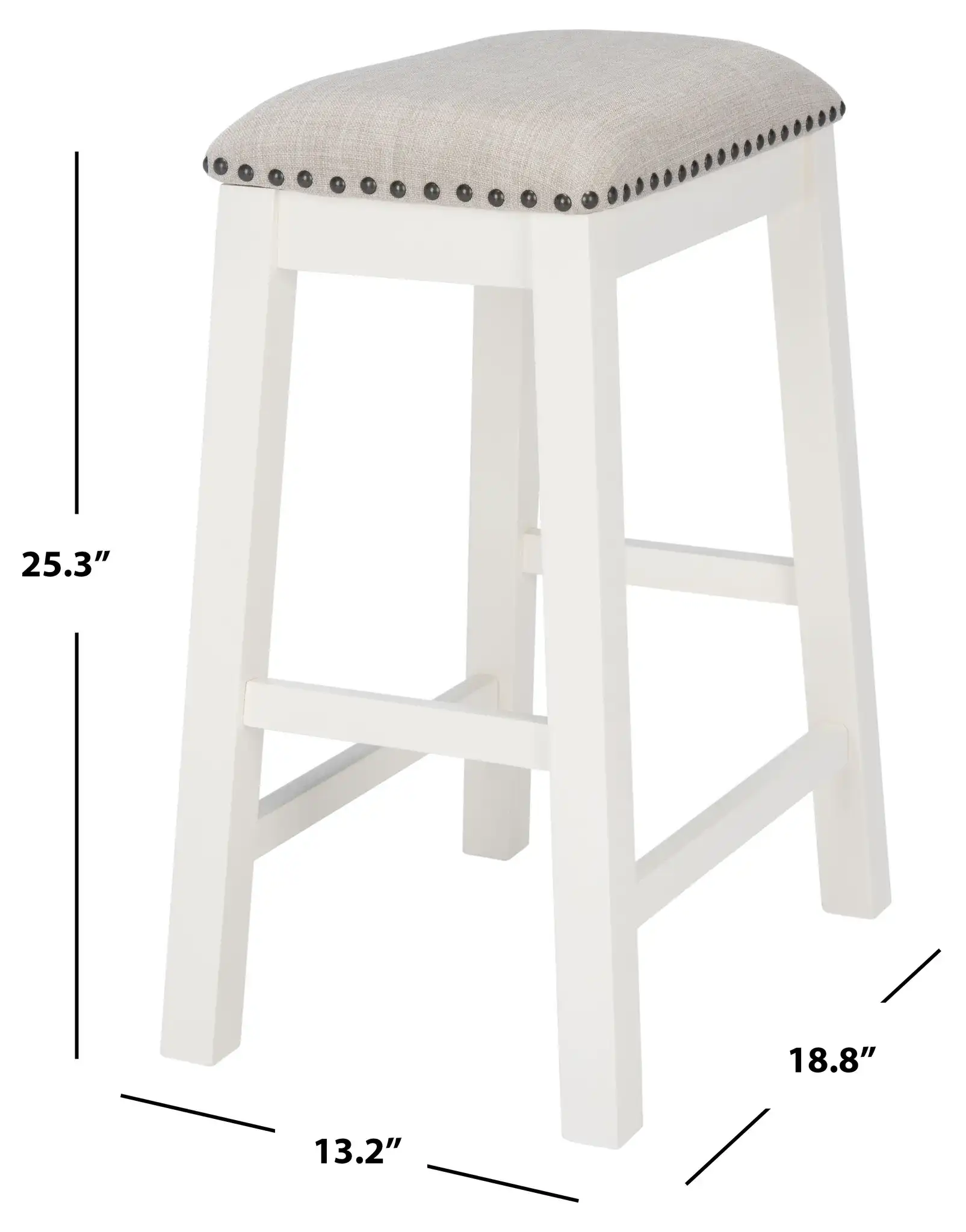 Aero Counter Stool (Set of 2) in White, detail view