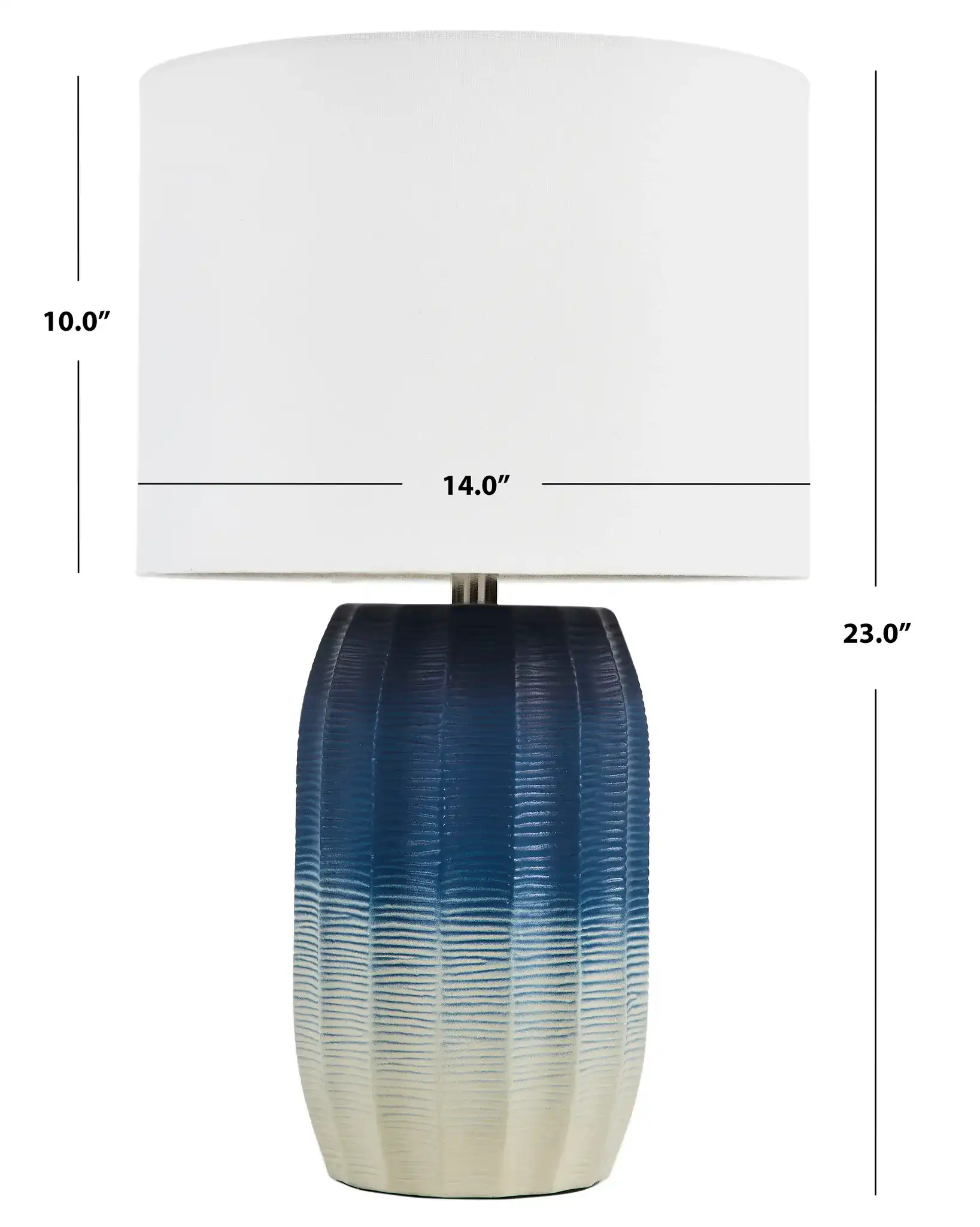 Adley Table Lamp in Blue / White, detail view