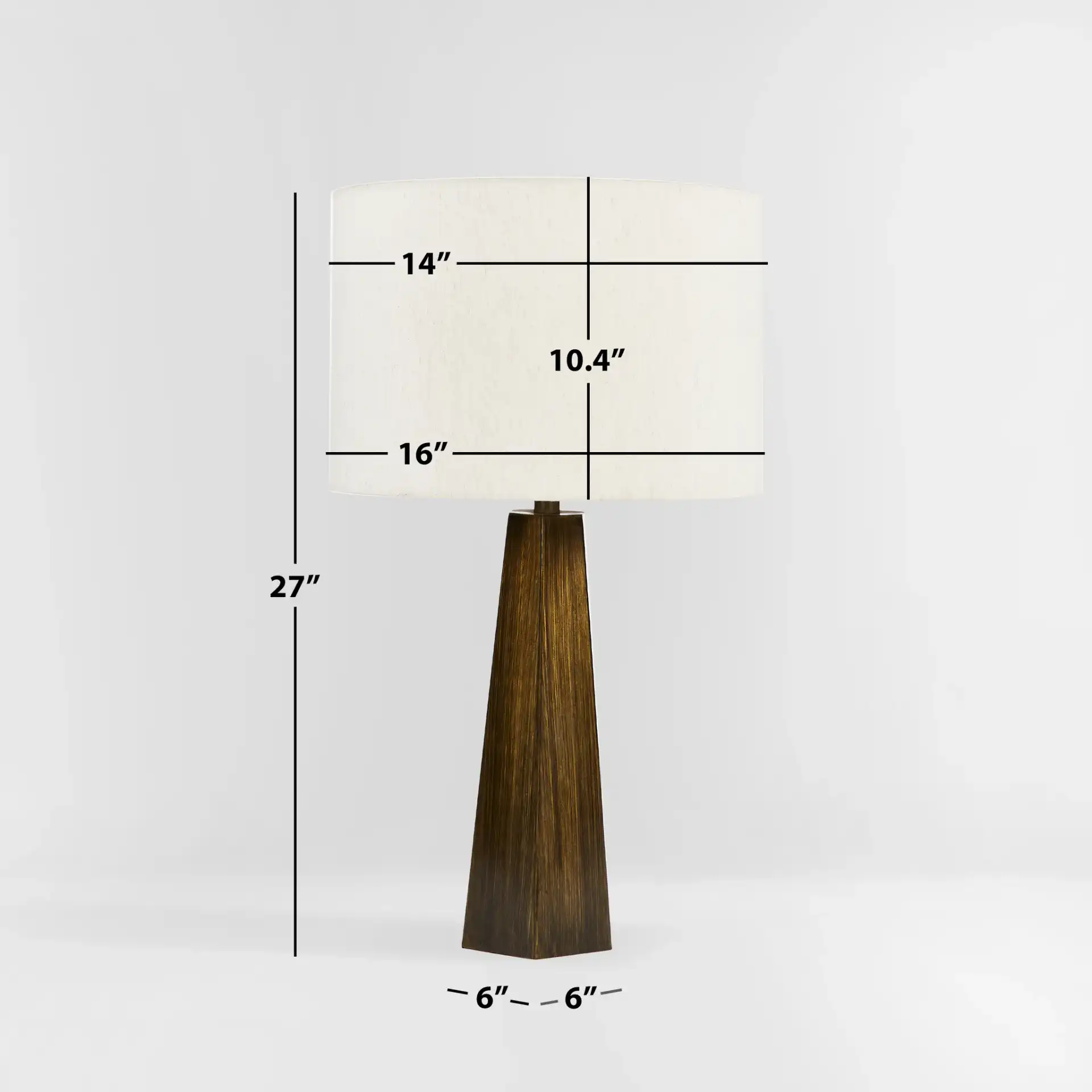 Jandean Table Lamp in Brown, detail view