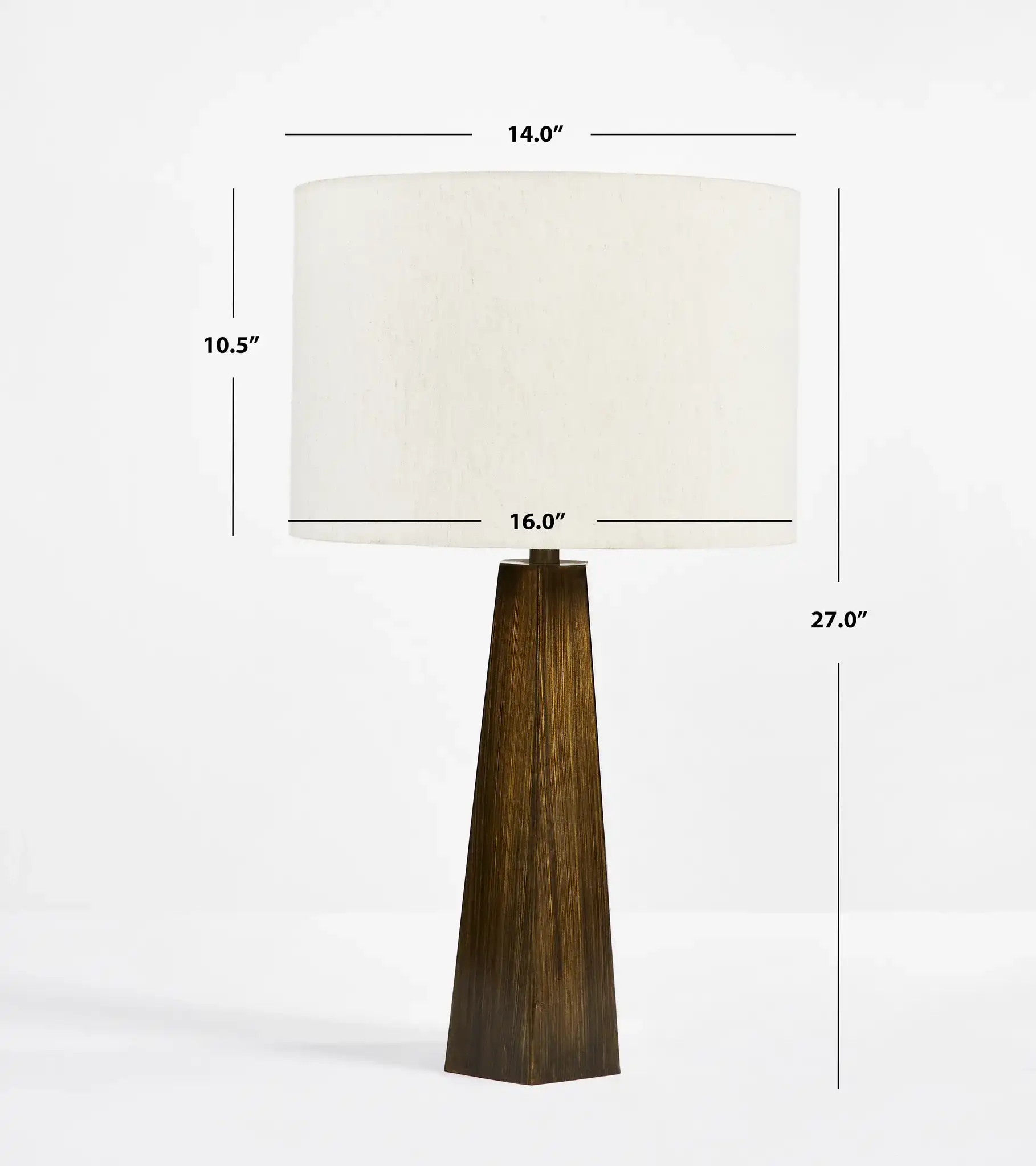 Jandean Table Lamp in Brown, detail view