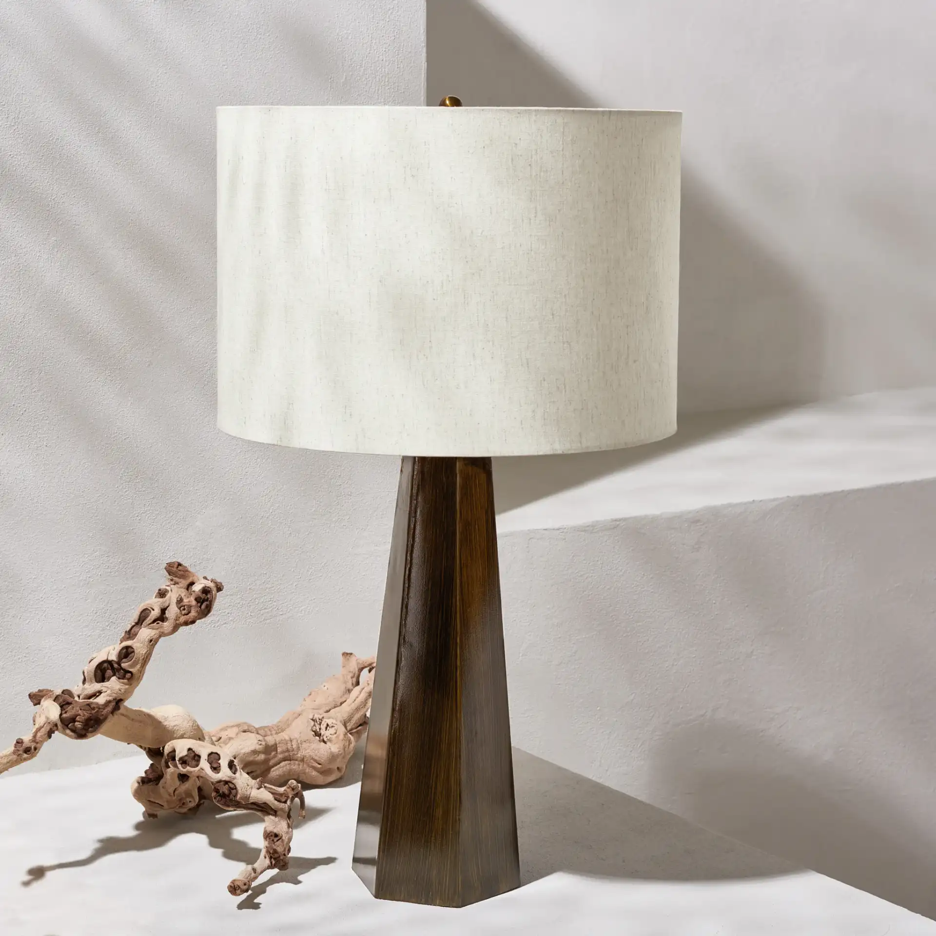 Jandean Table Lamp in Brown in a styled room
