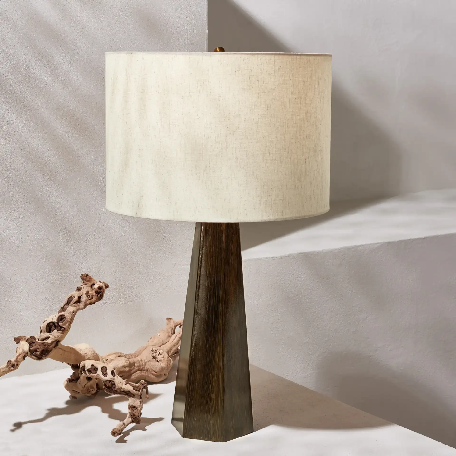 Jandean Table Lamp in Brown in a styled room
