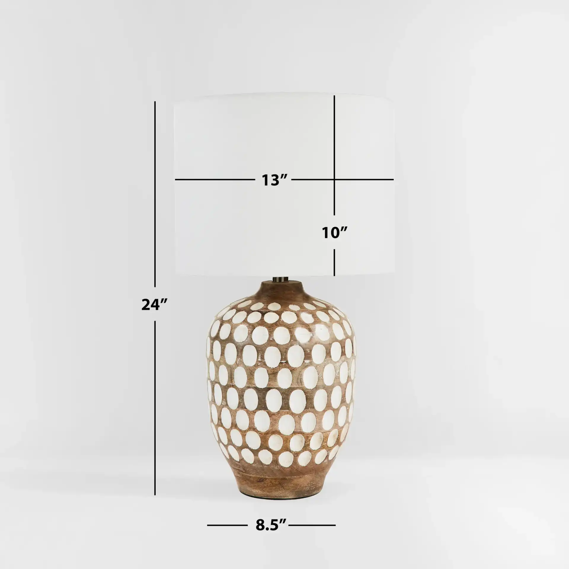 Oriole Table Lamp in Natural, detail view