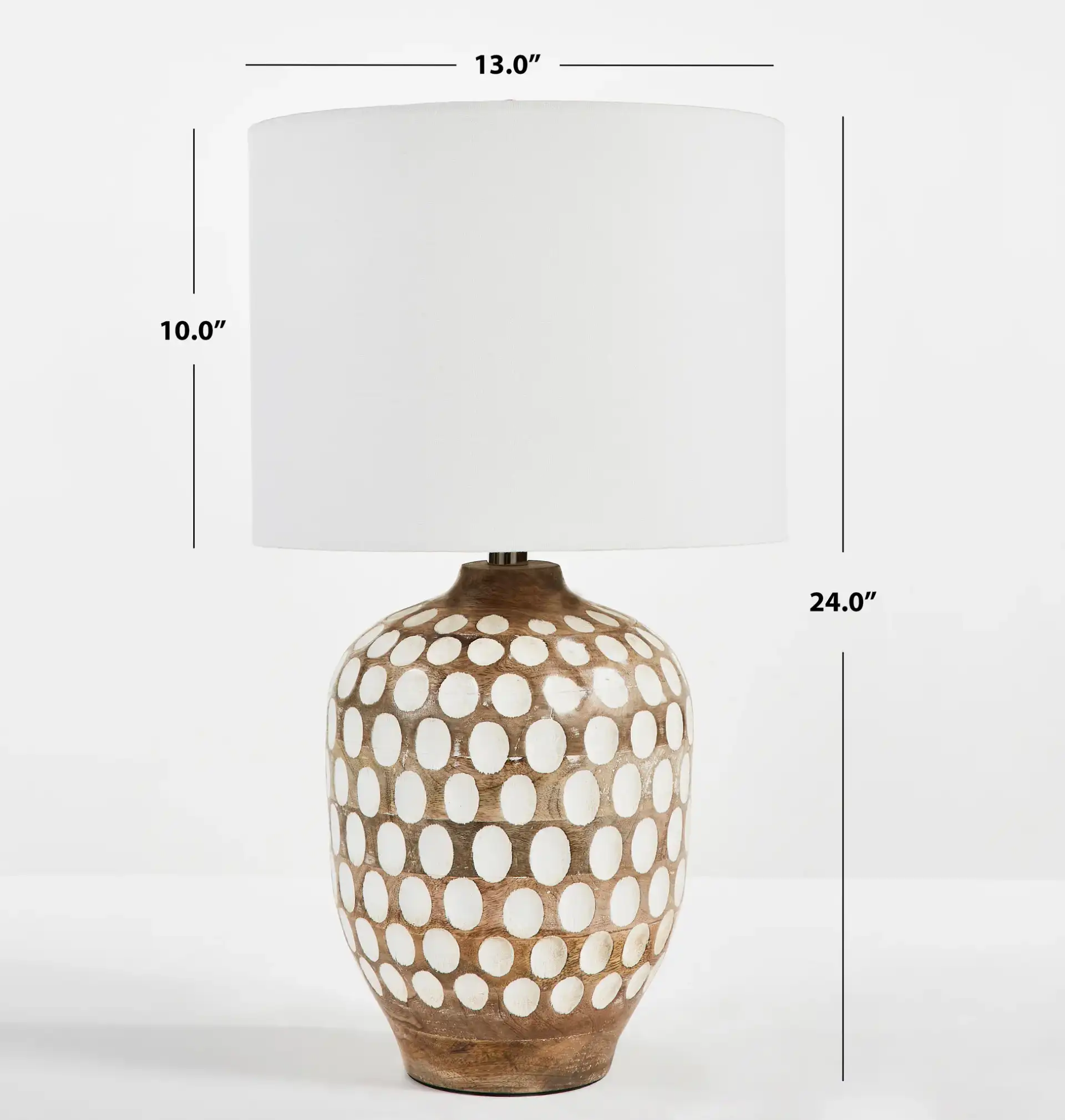 Oriole Table Lamp in Natural, detail view
