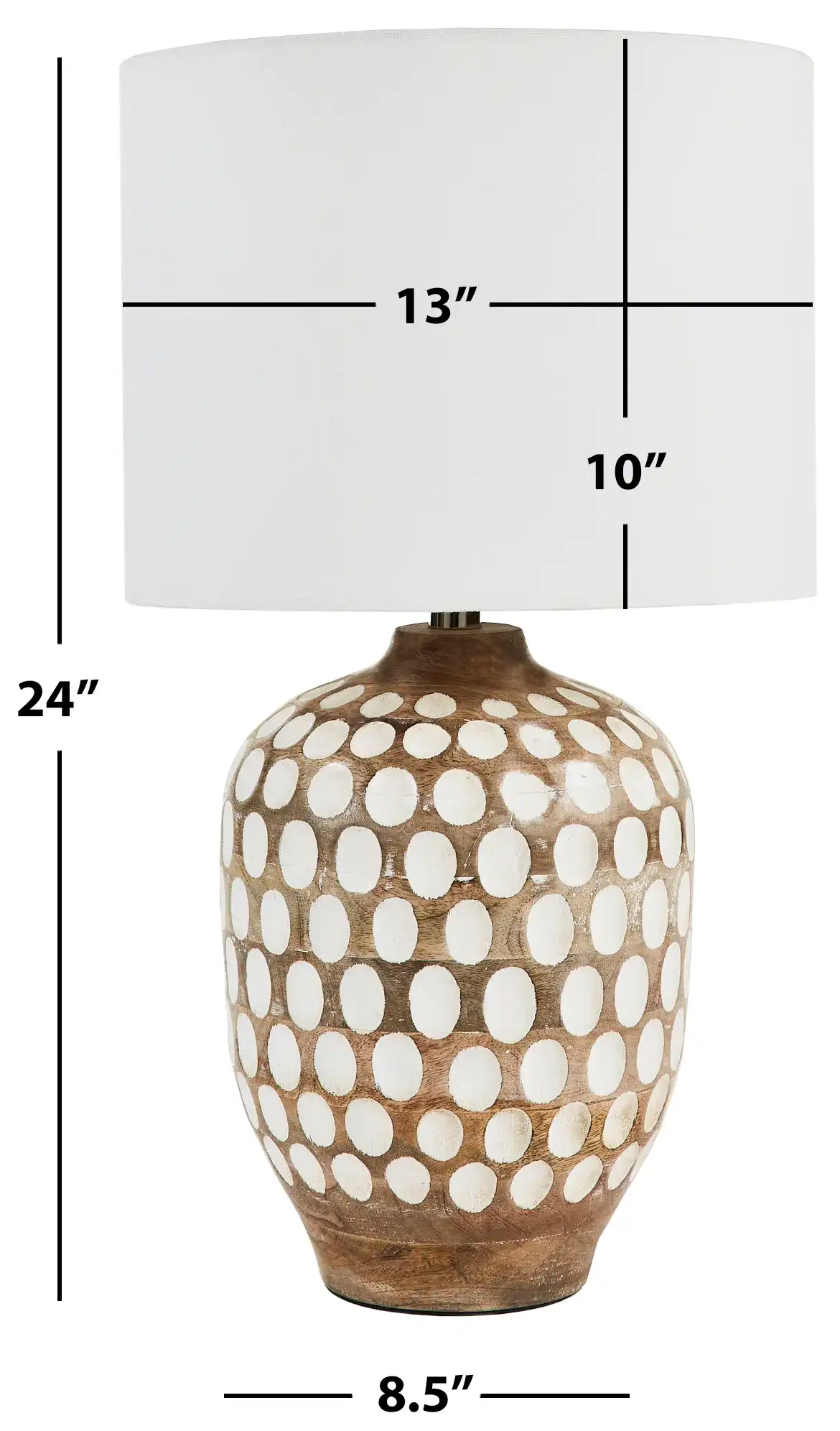 Oriole Table Lamp in Natural, detail view