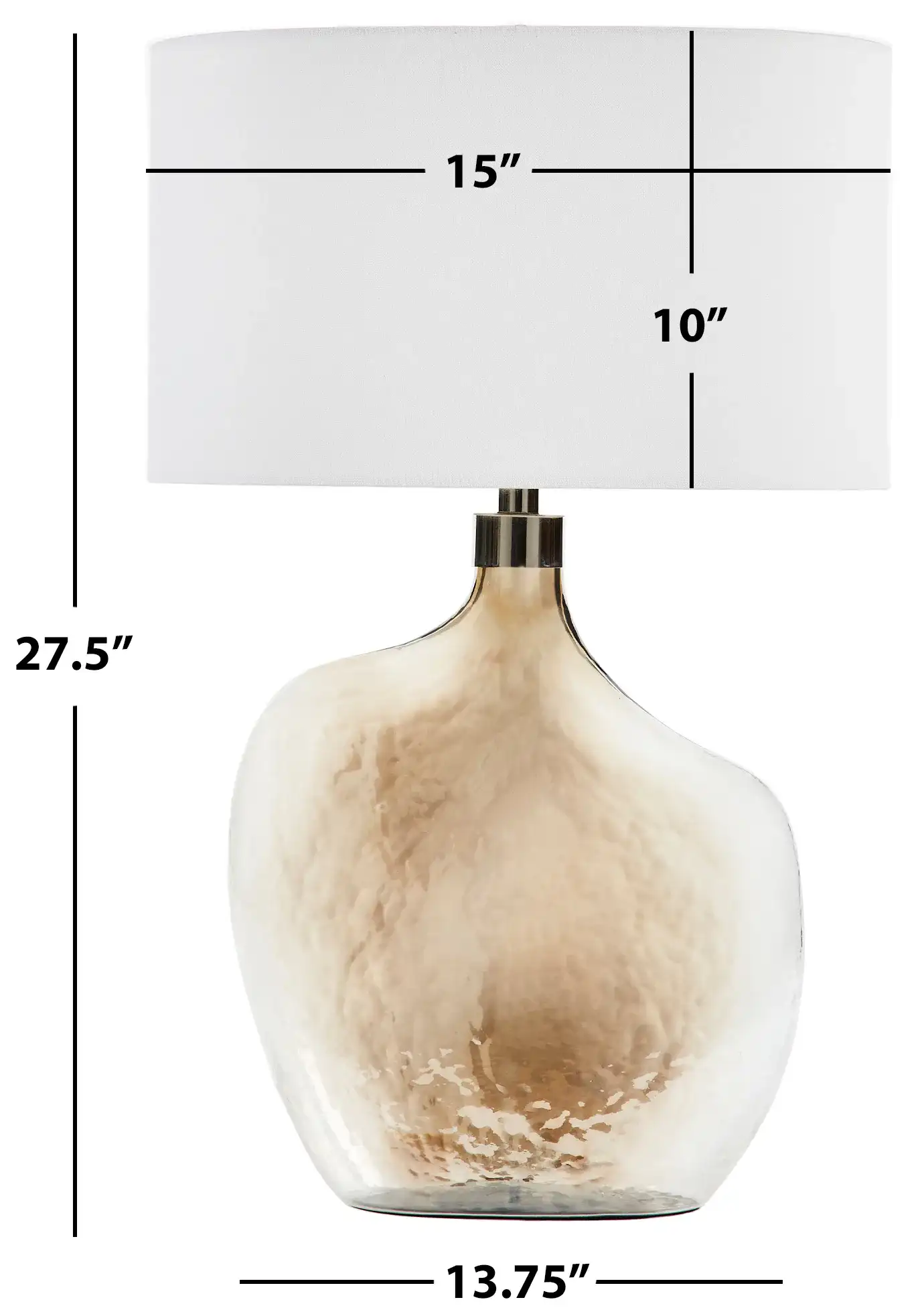 Celensa Table Lamp in Gold, detail view