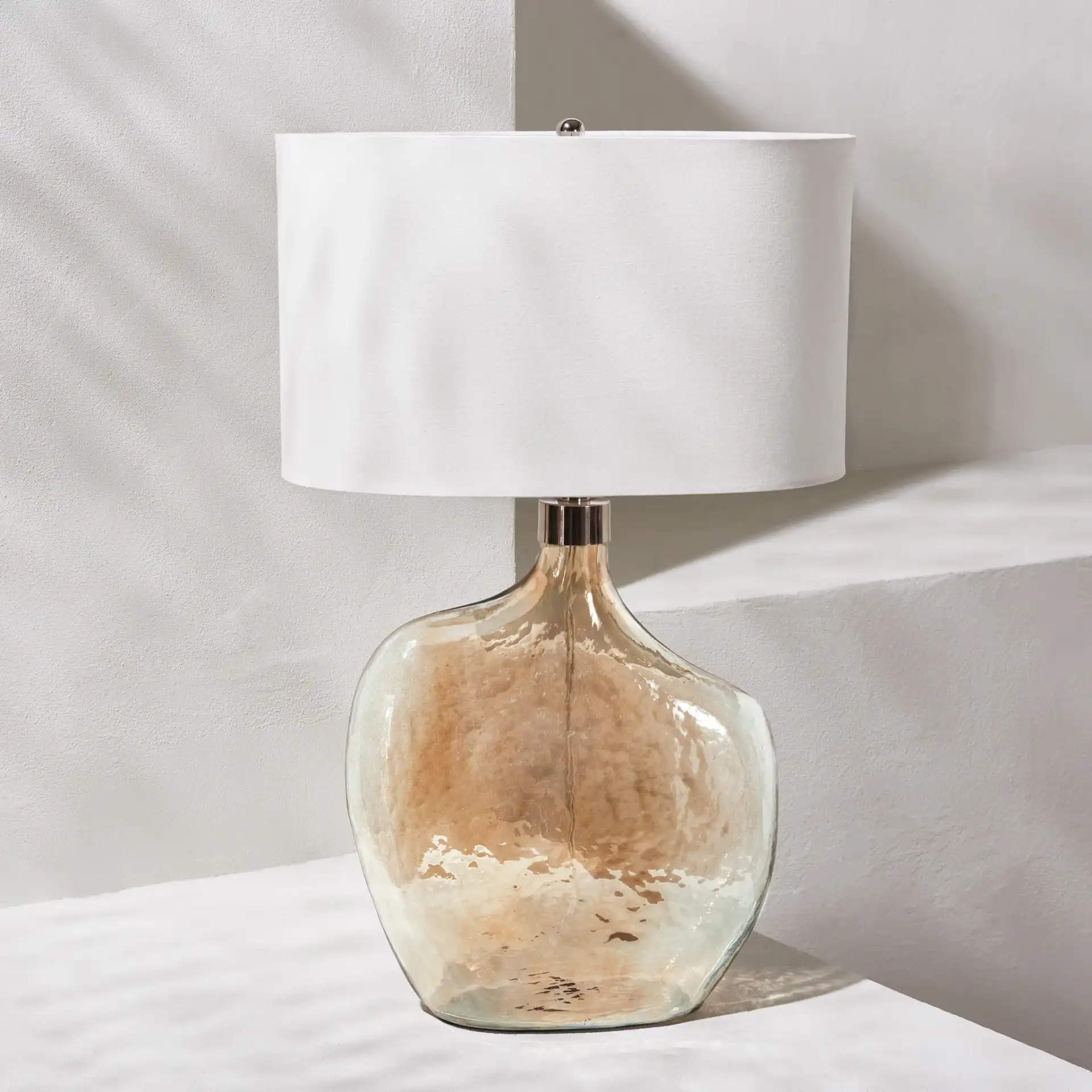 Celensa Table Lamp in Gold in a styled room