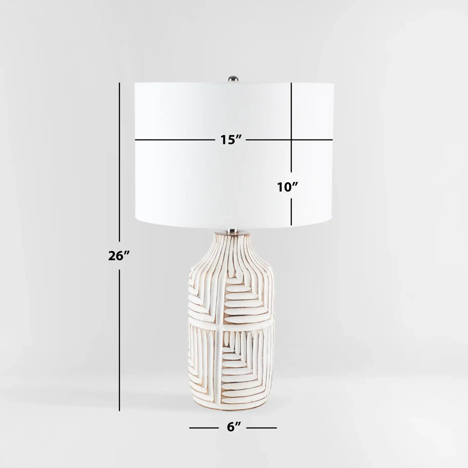 Dione Table Lamp in Ivory, detail view