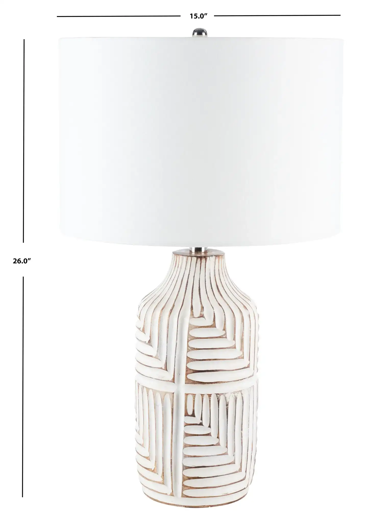 Dione Table Lamp in Ivory, detail view