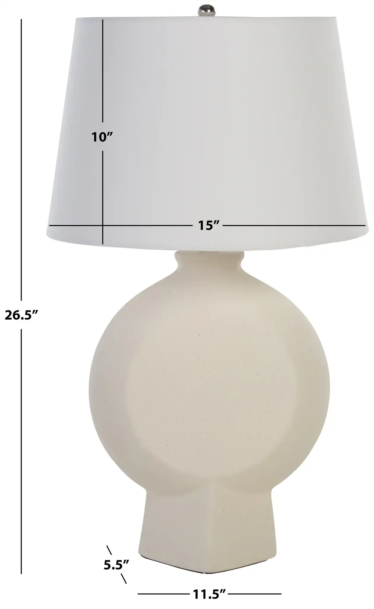 Alena Table Lamp in White, detail view