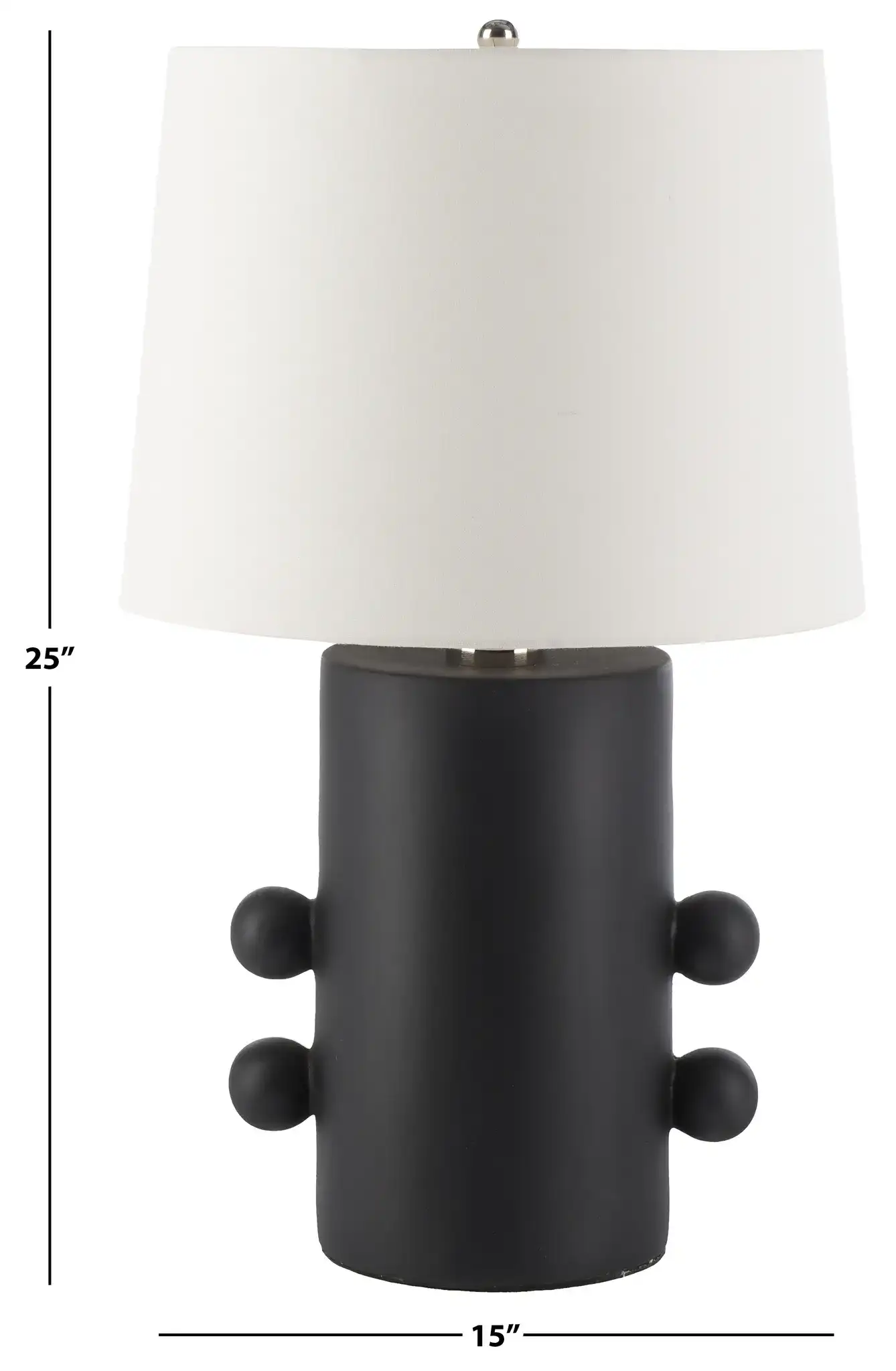 Nayeem Table Lamp in Black, detail view