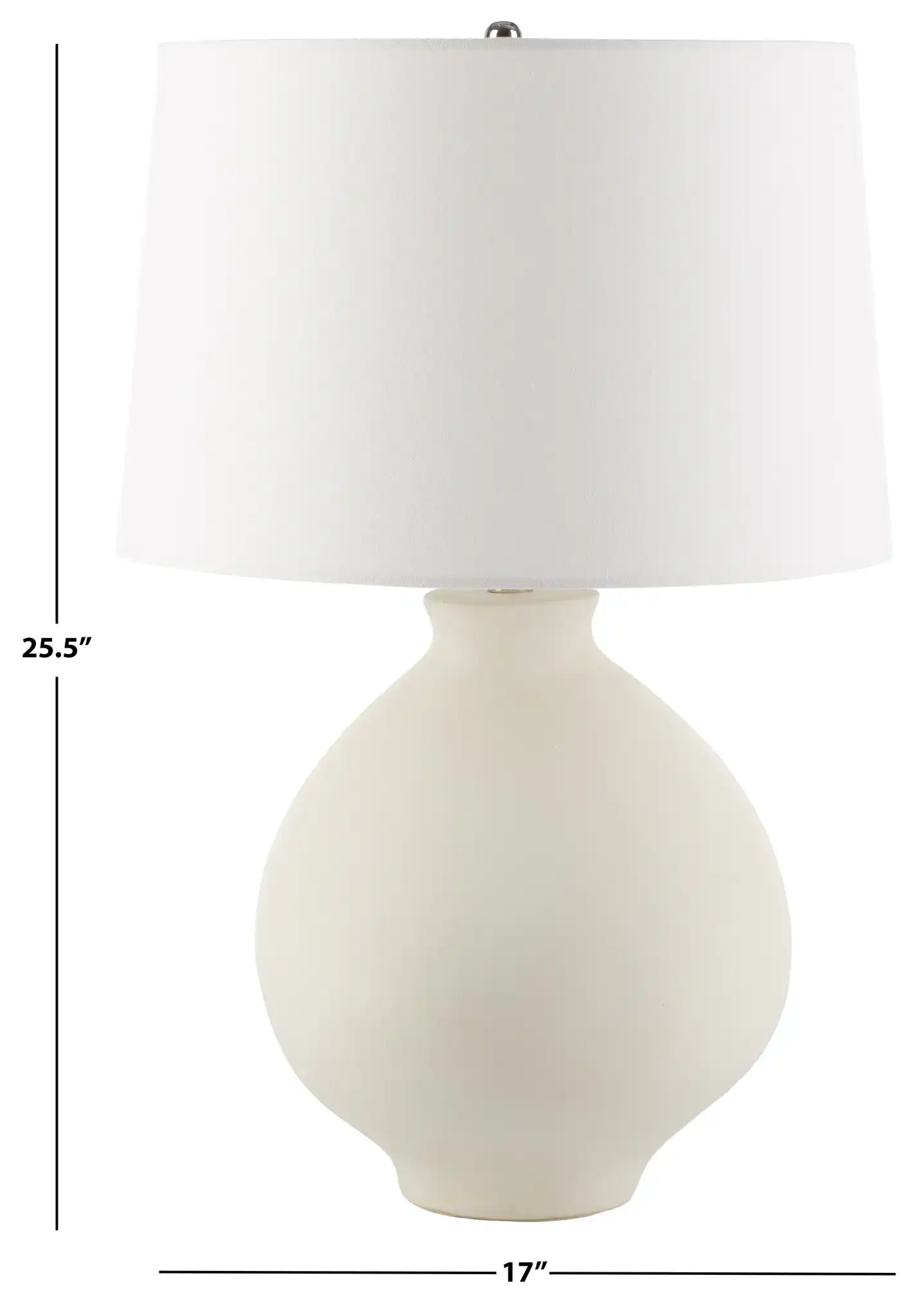 Costa Table Lamp in White, detail view