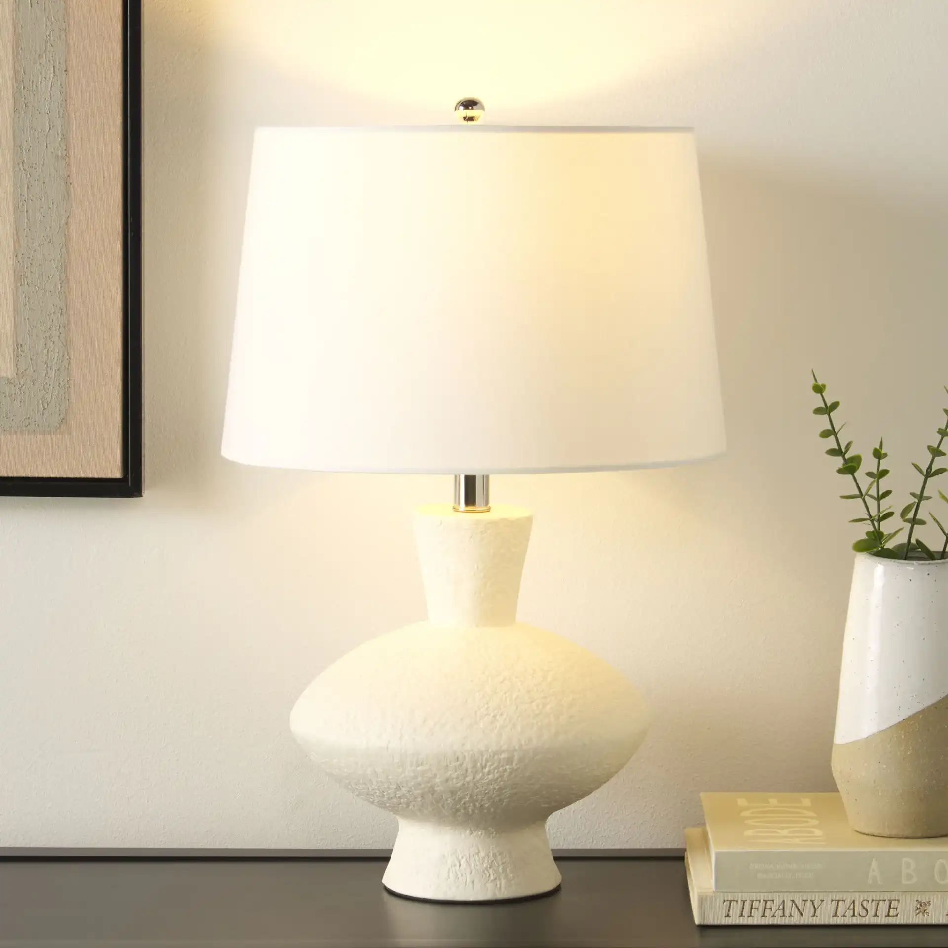 Jola Table Lamp in Off-White in a styled room