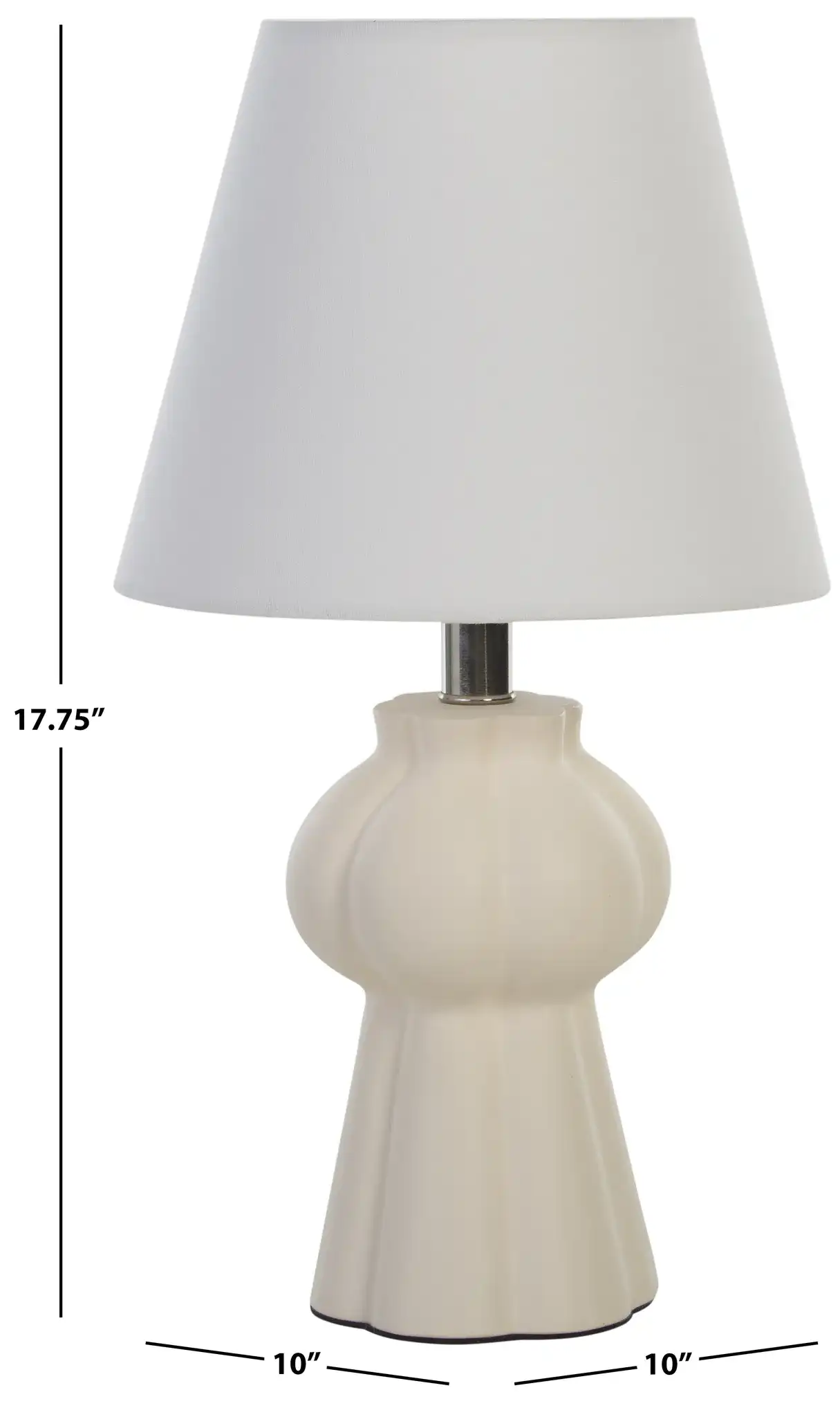 Tolia Table Lamp in Off-White, detail view
