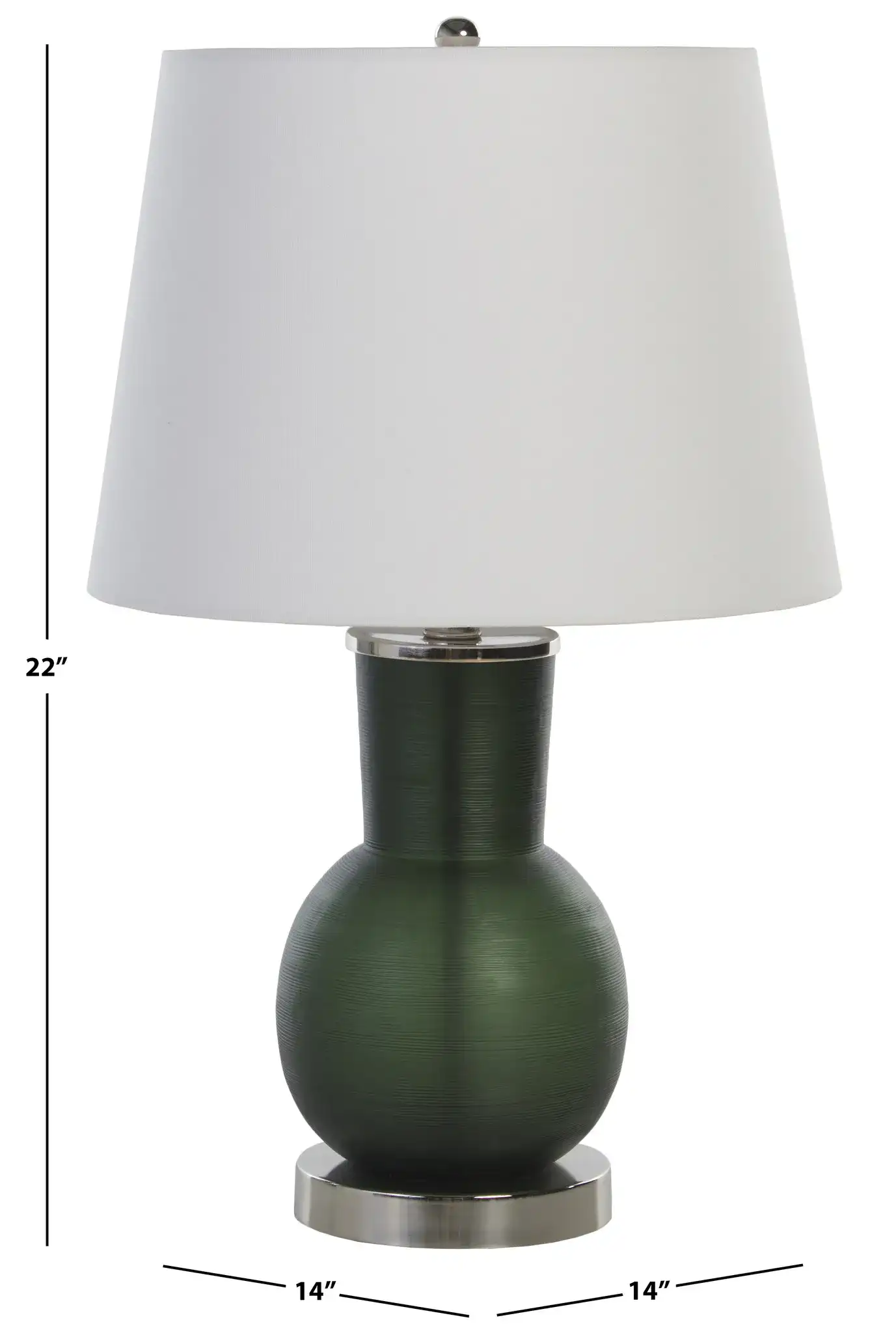 Nirav Table Lamp in Green, detail view