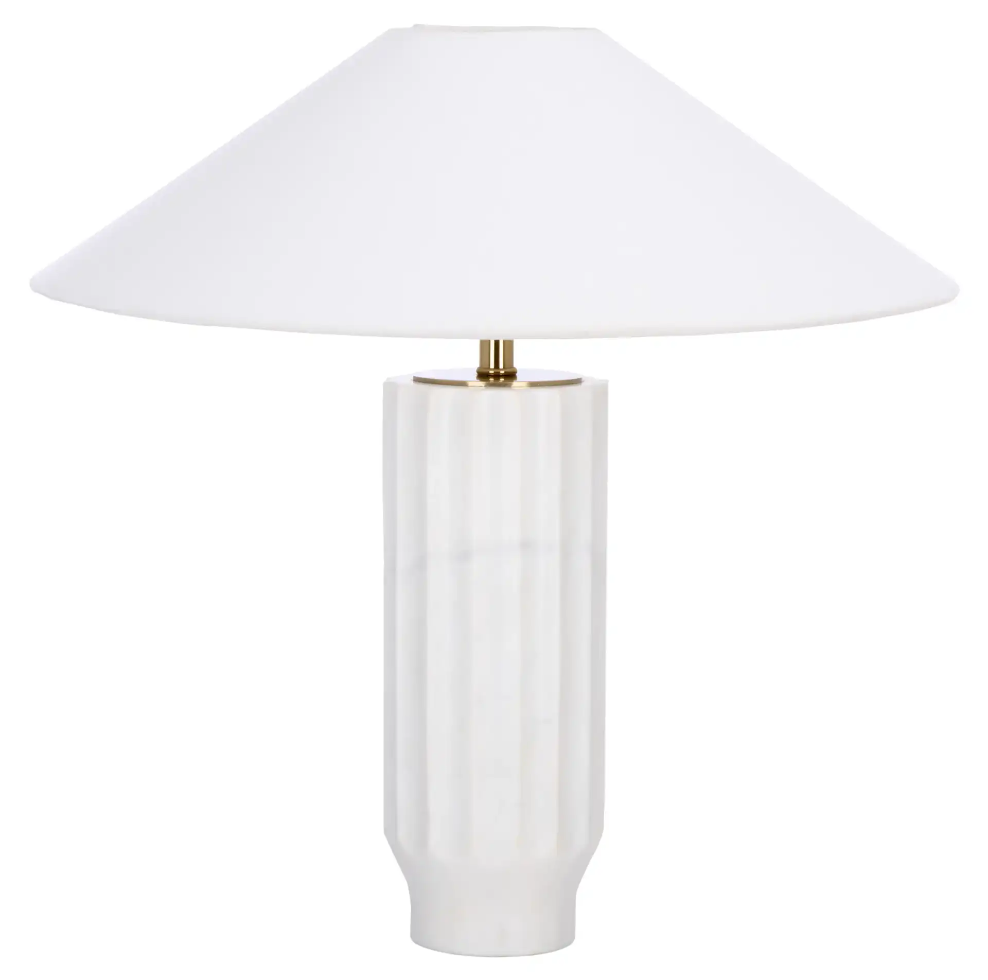 Kori White Marble Table Lamp in Gray / Beige, detail view