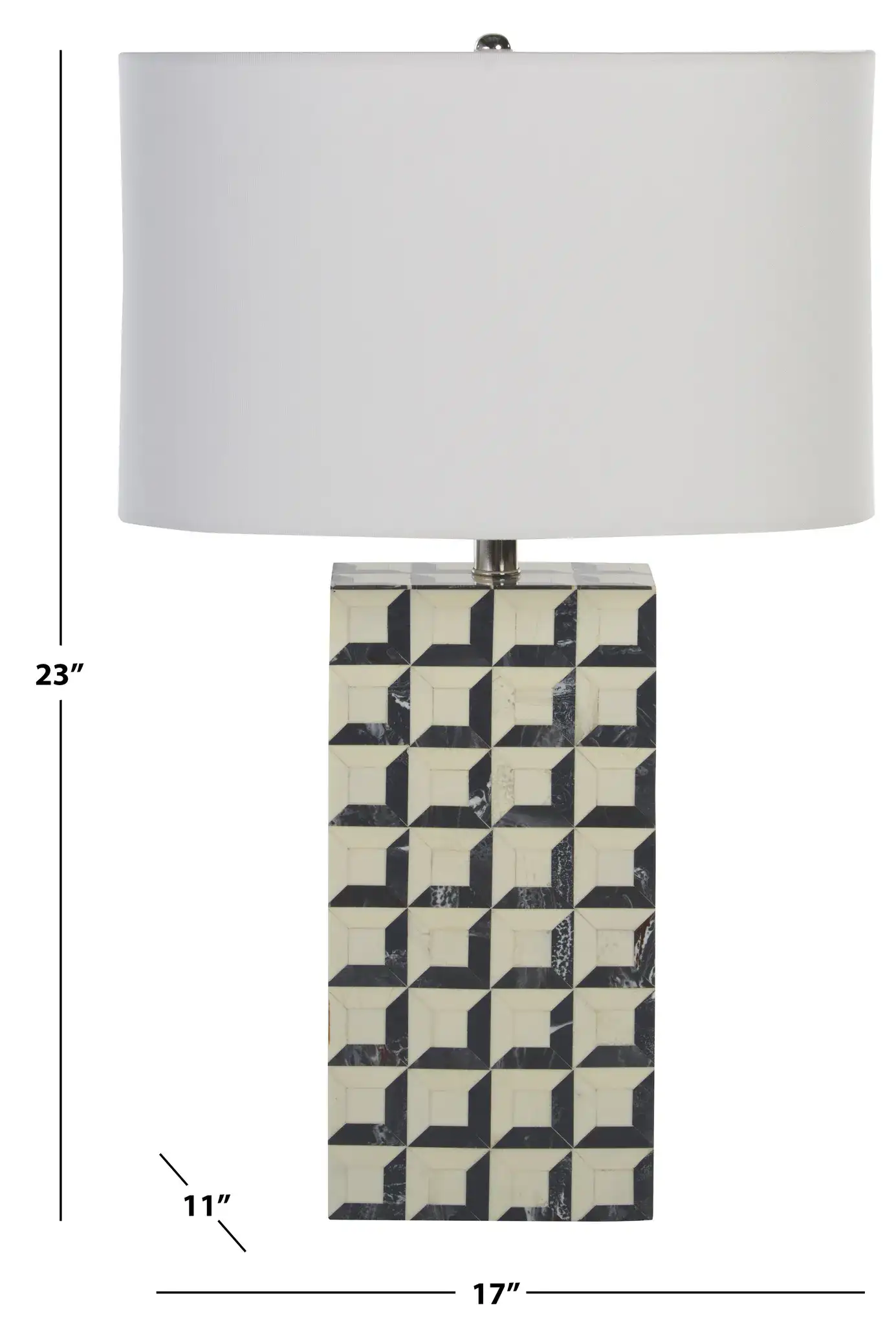 Isle Table Lamp in White / Blue, detail view