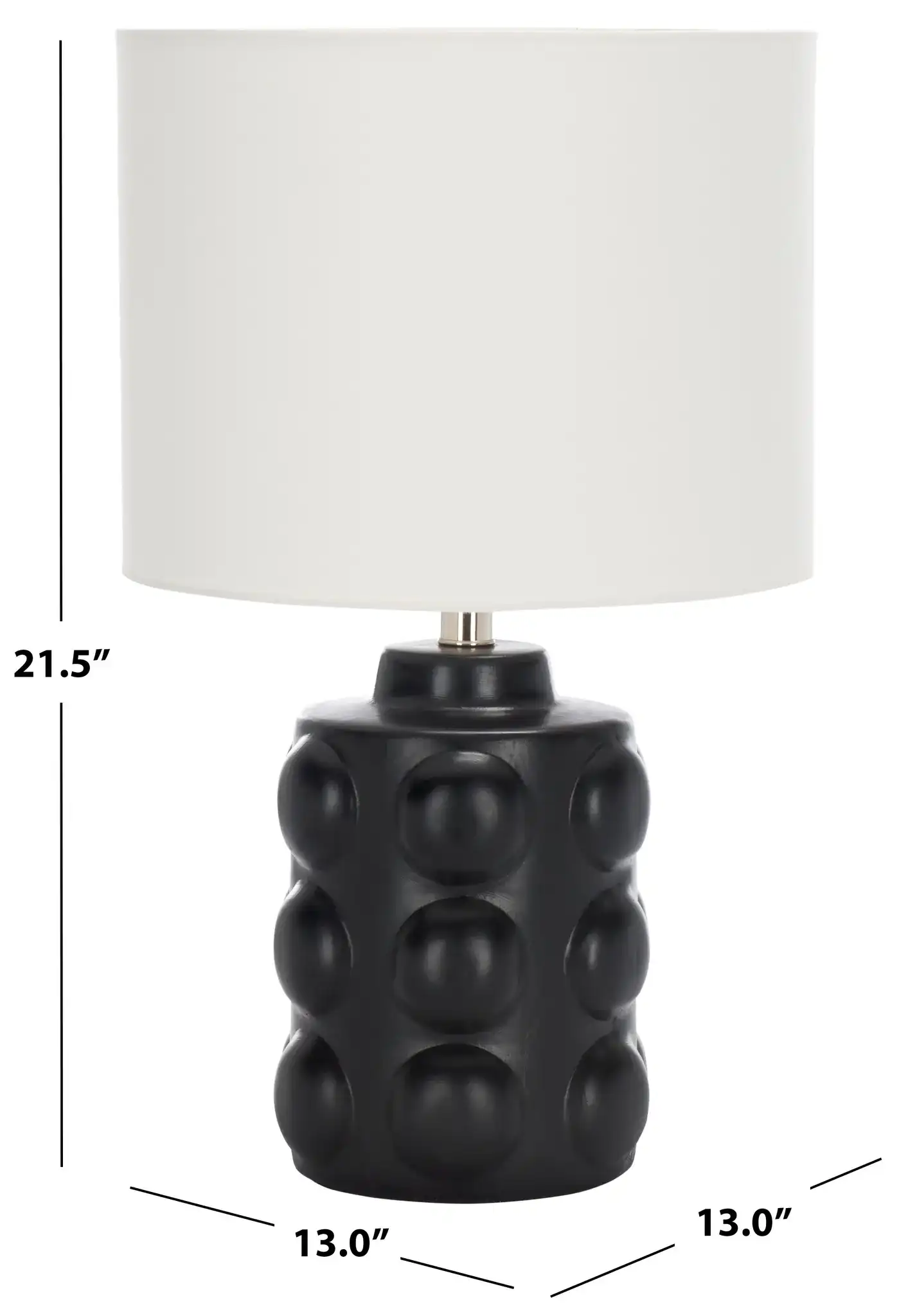 Shylo Table Lamp in Black, detail view