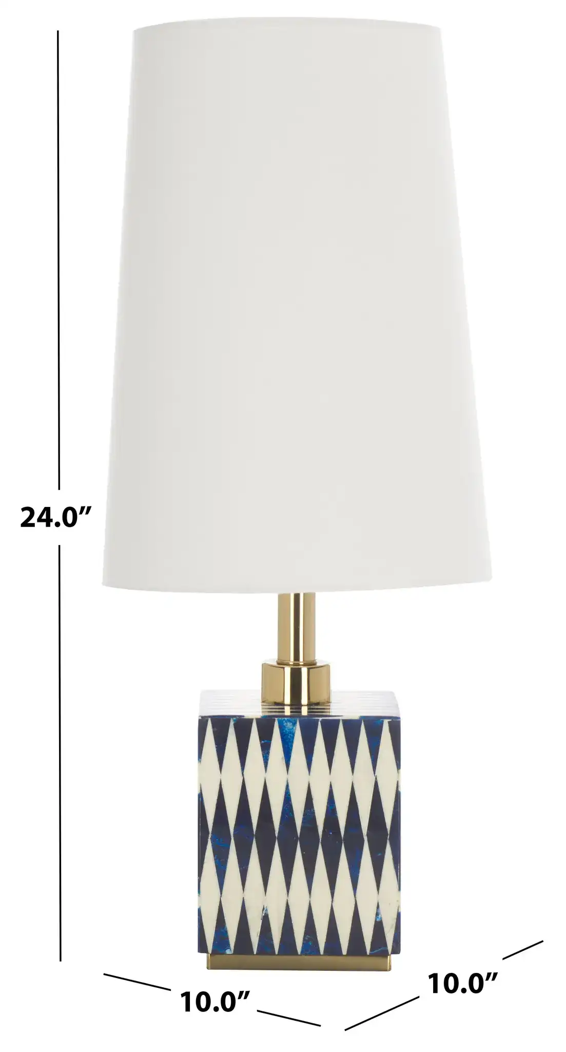 Kye Table Lamp in Blue / White, detail view