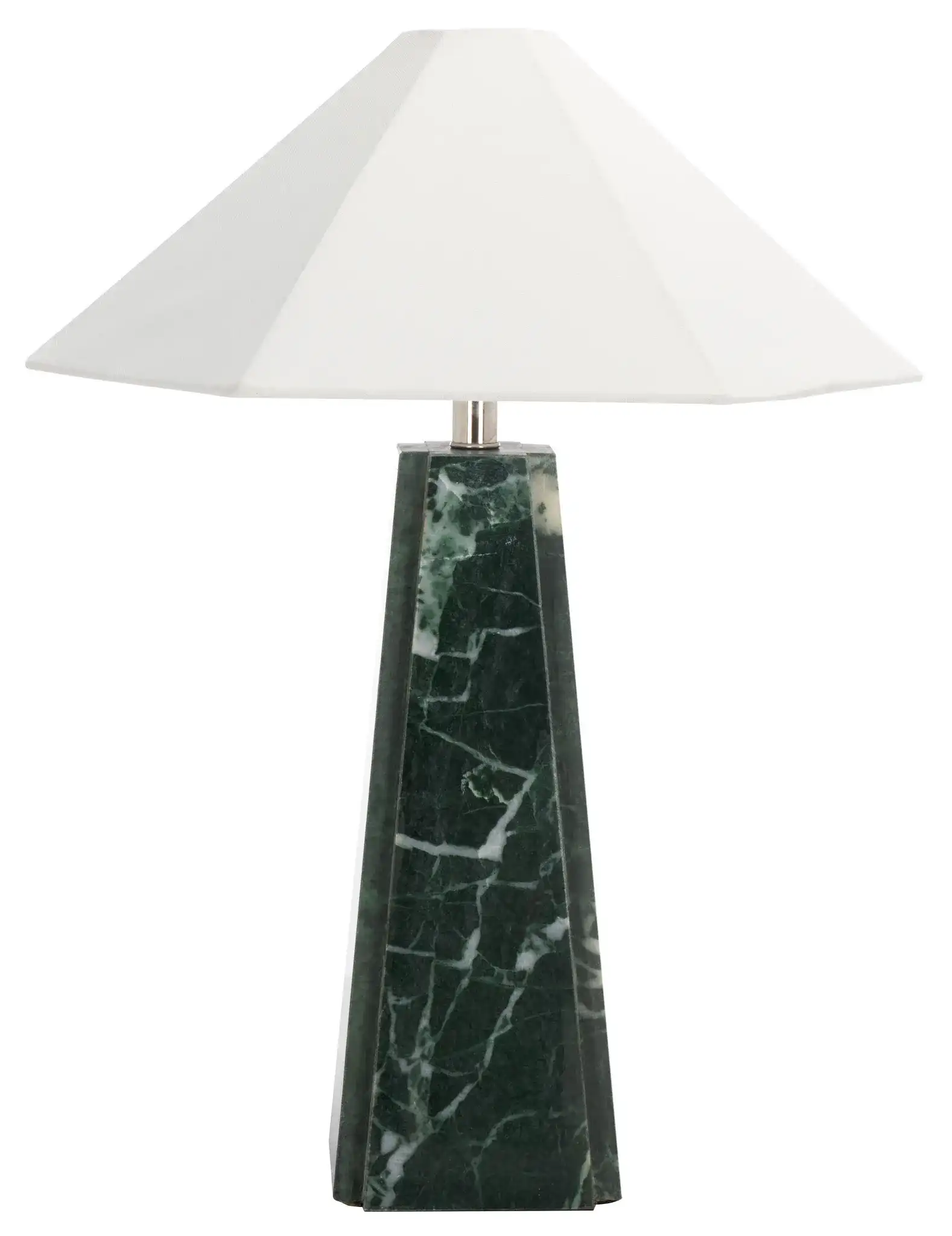 Rylan Marble Table Lamp in Green, detail view