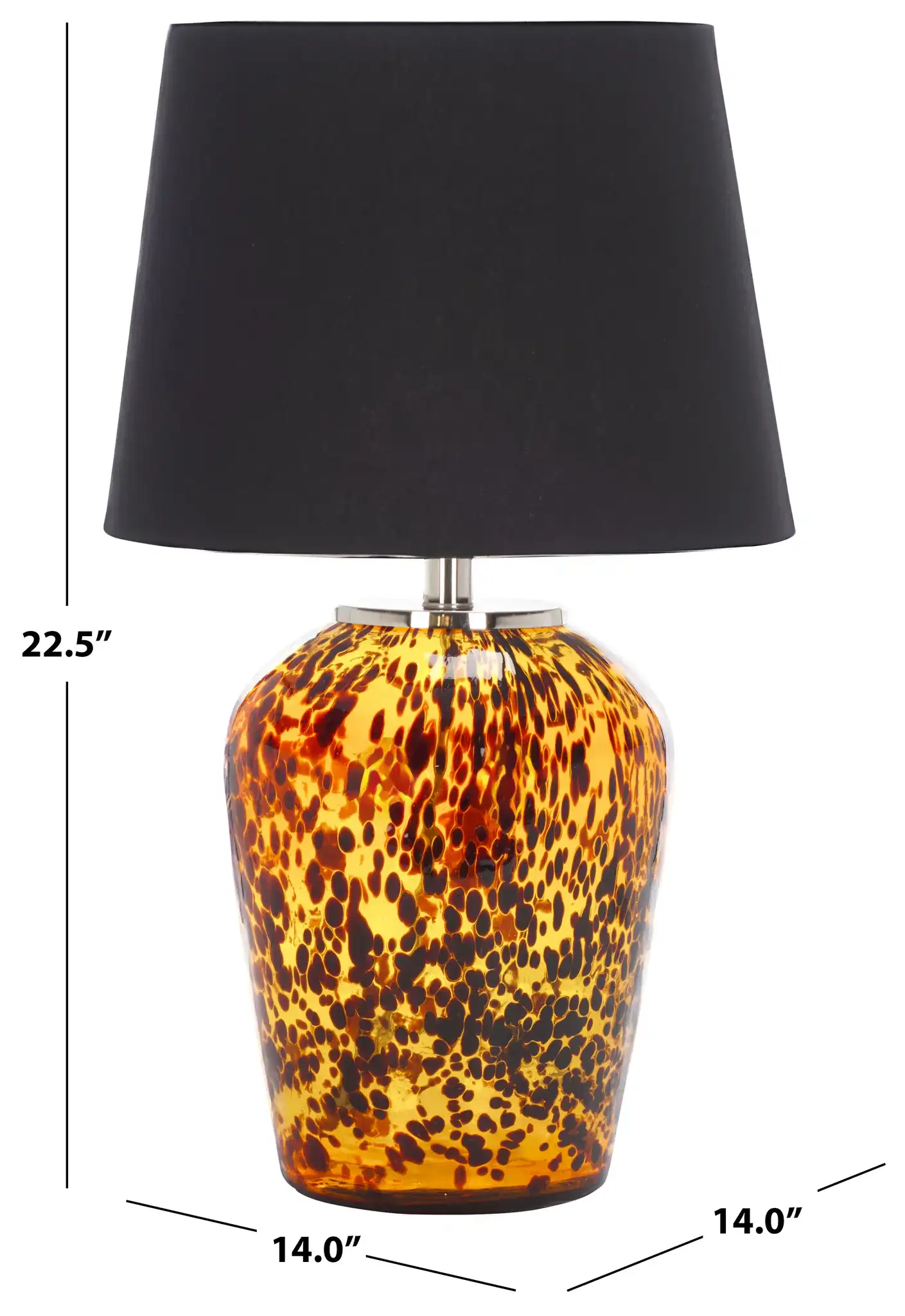 Shae Glass Table Lamp in Multi, detail view