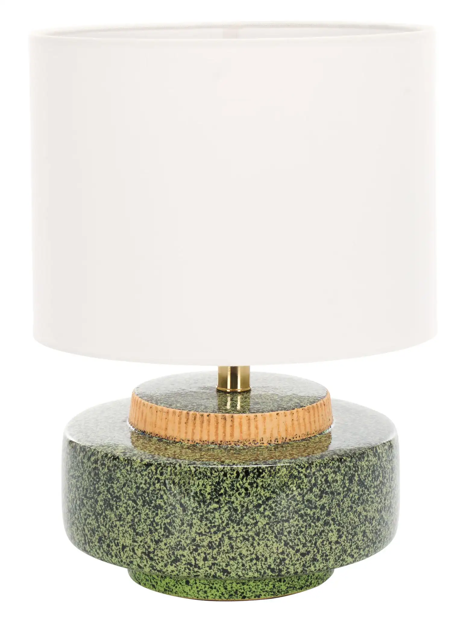 Chels Table Lamp in Green / Brass, detail view
