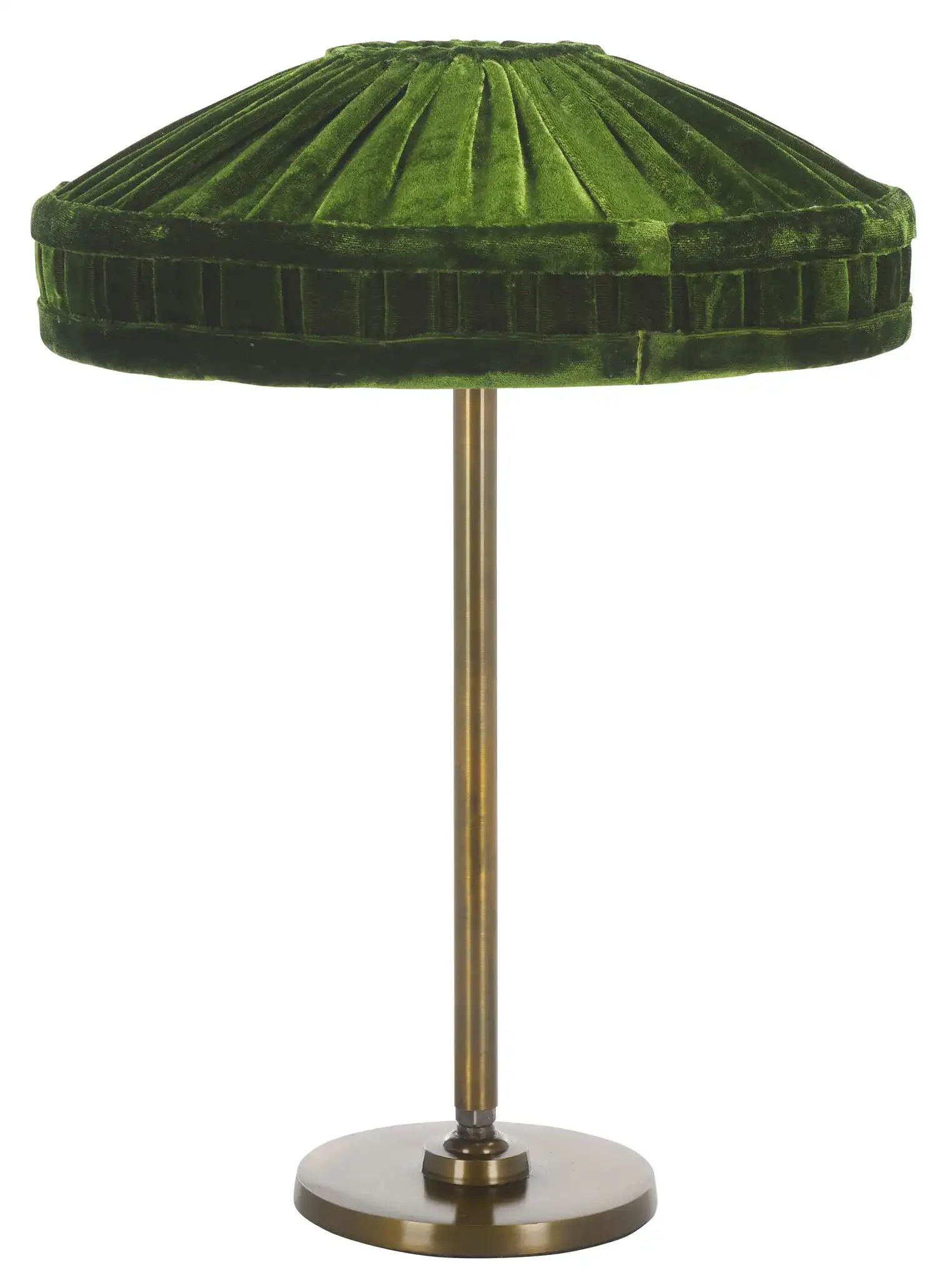 Josie Table Lamp in Green / Antique Brass, detail view