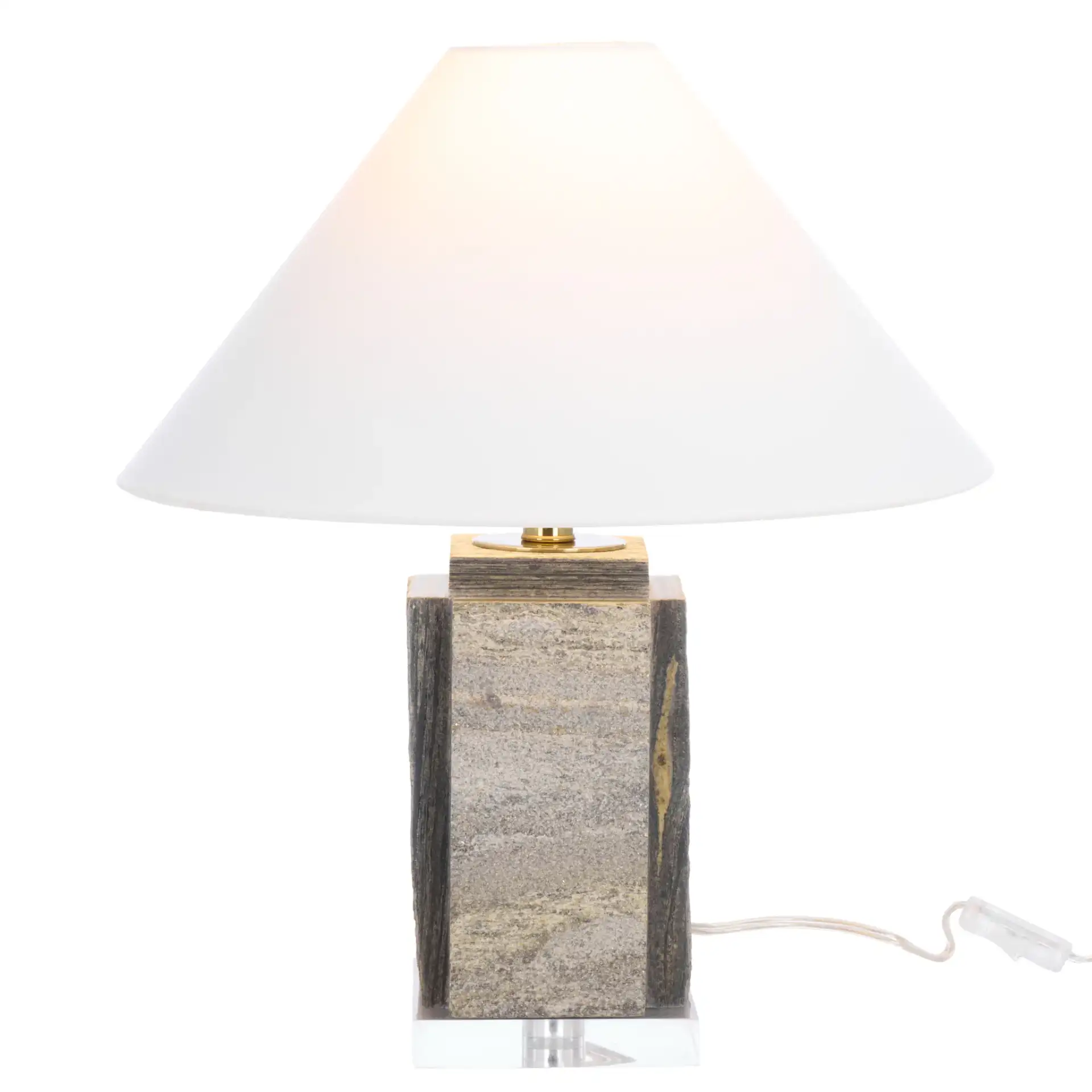 Rye Table Lamp in Gray / Clear