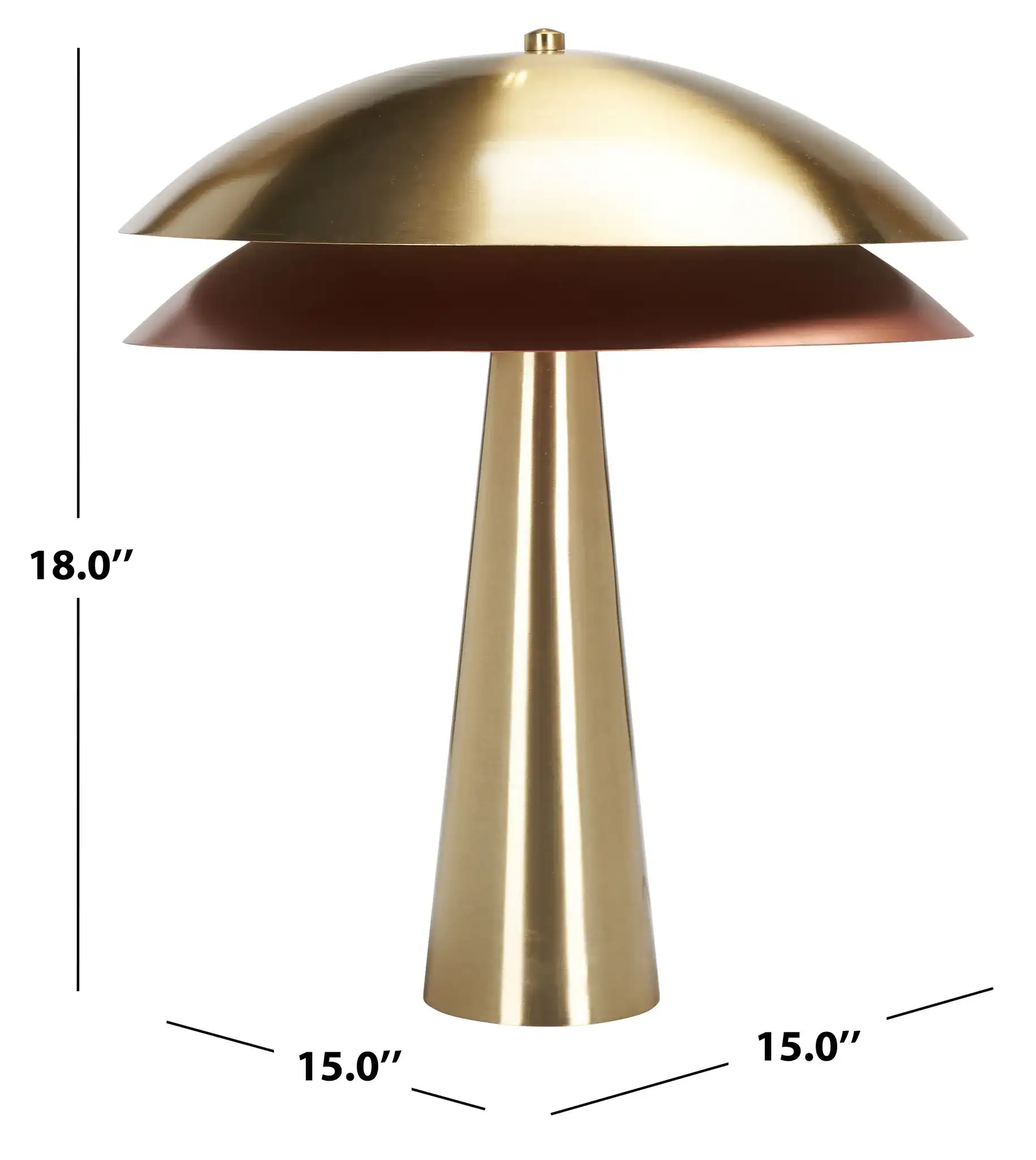 Rafaela Table Lamp in Brass, detail view