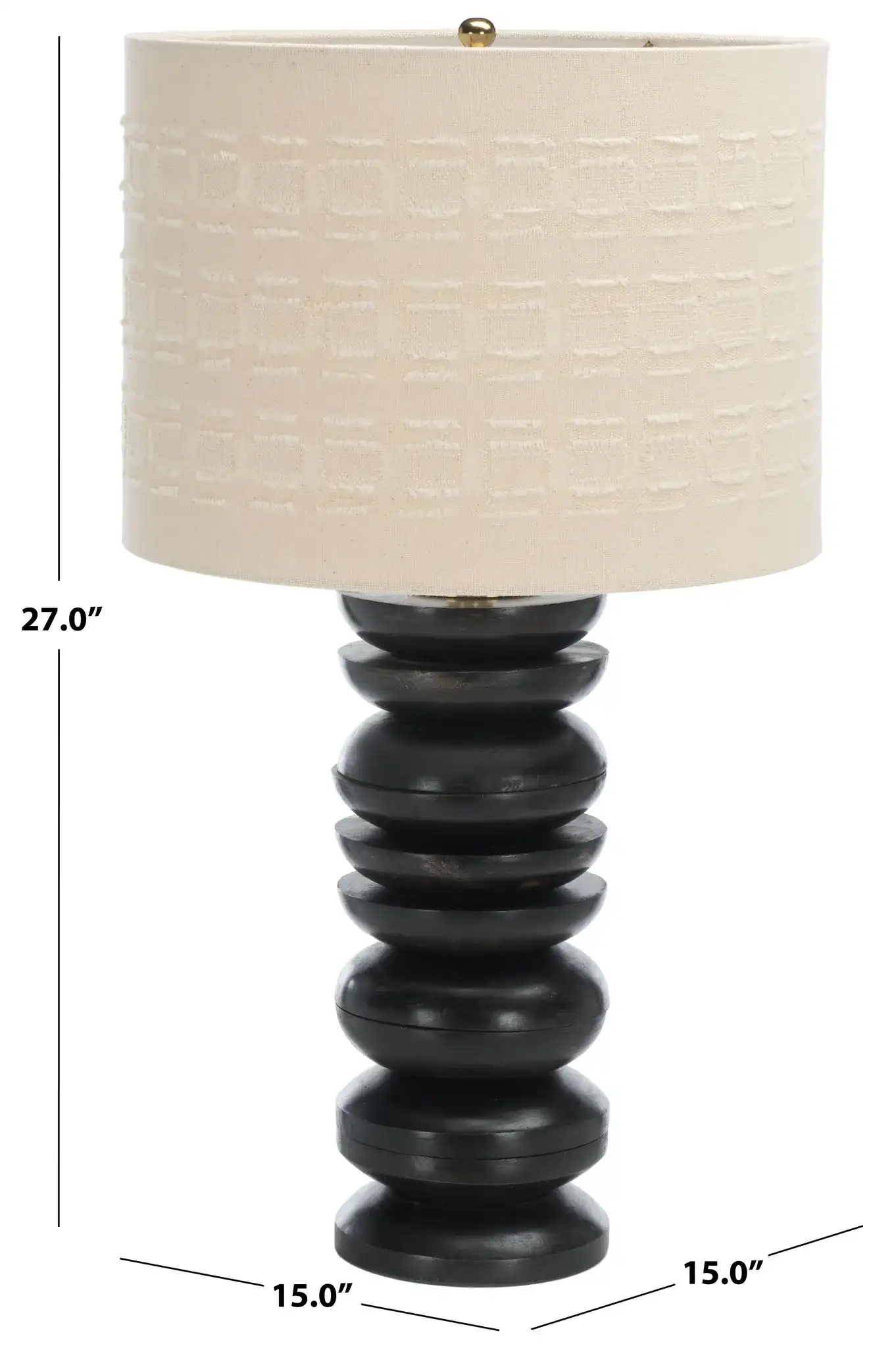 Asta Table Lamp in Black / Cream, detail view