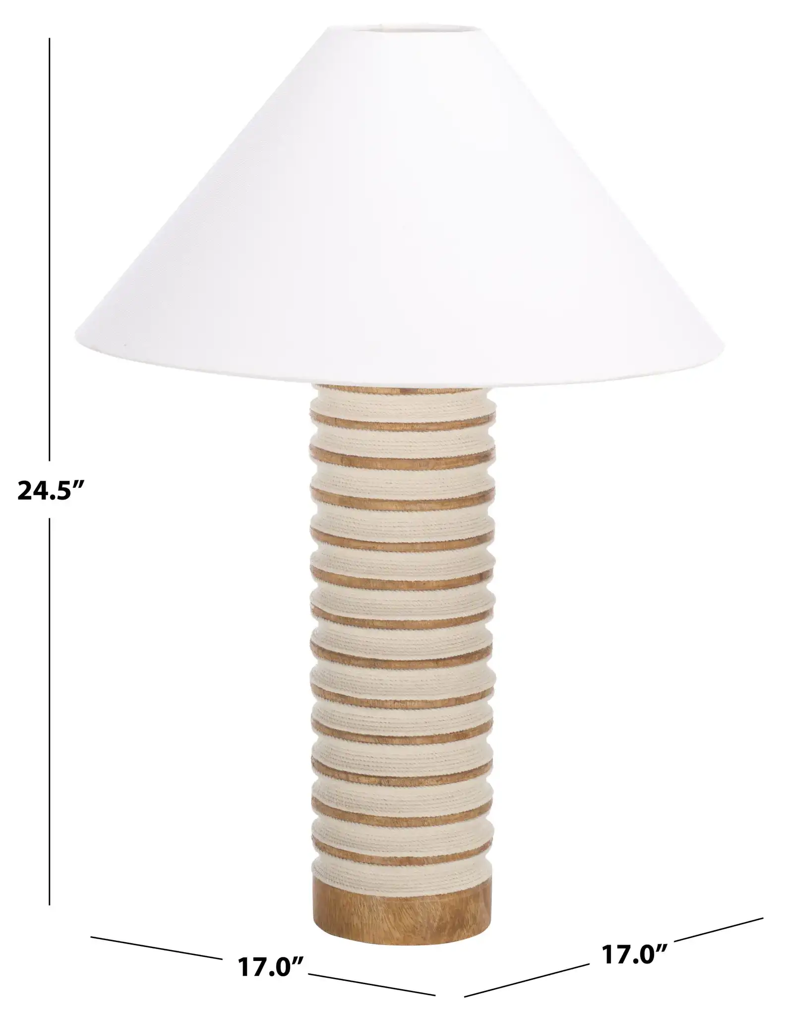 Sulma Table Lamp in White / Natural, detail view